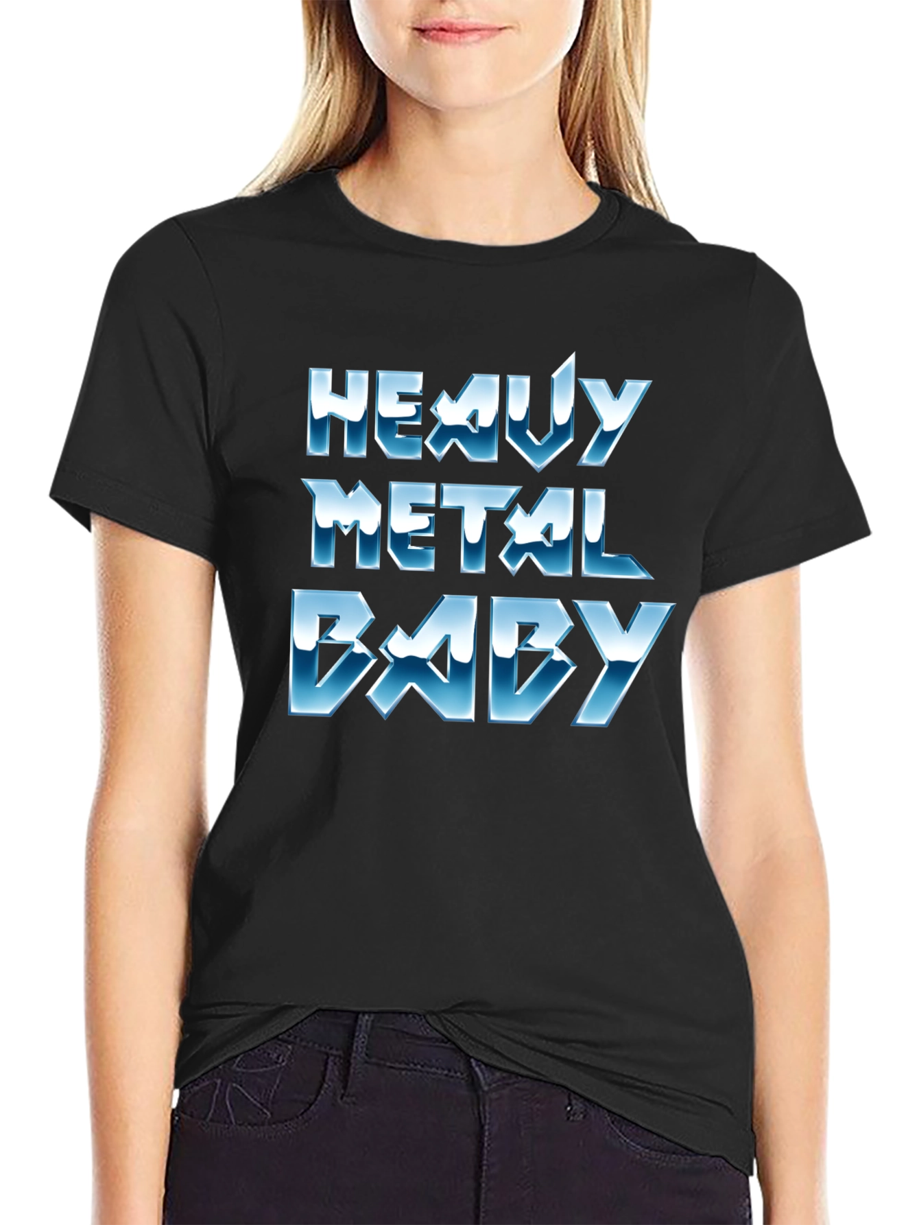 Black Heavy Metal Baby Black T-Shirt view 2