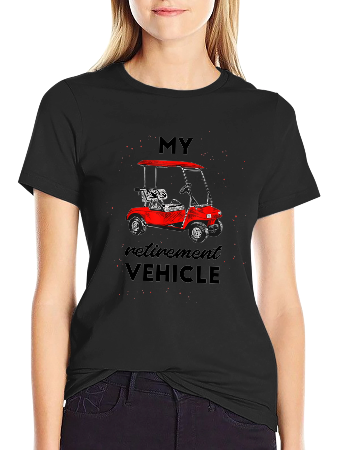Black Retirement Vehicle Graphic T-Shirt view 2