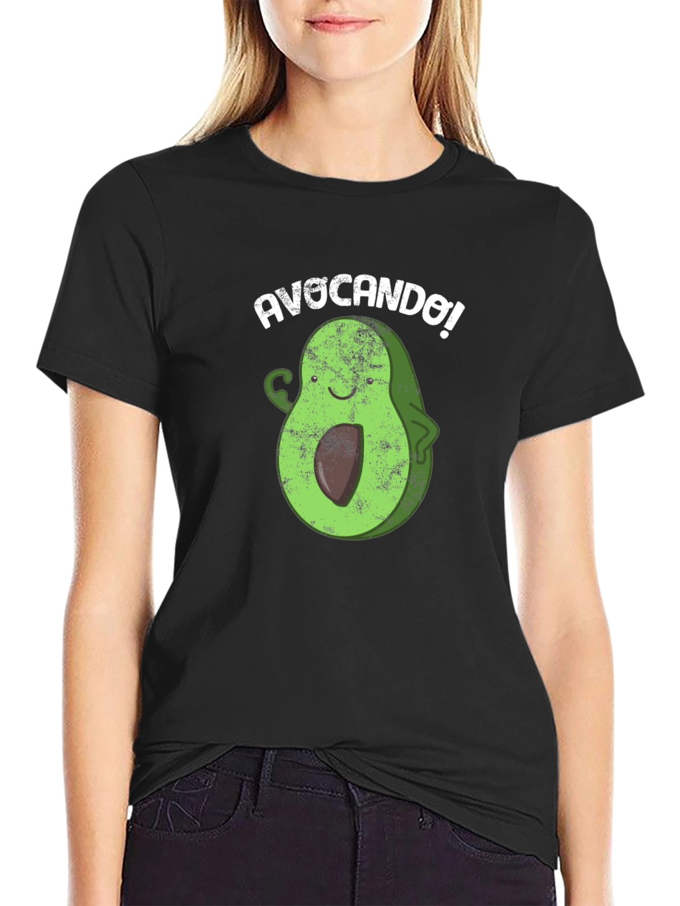 Black Avocando Funny Avocado Pun T-Shirt view 2