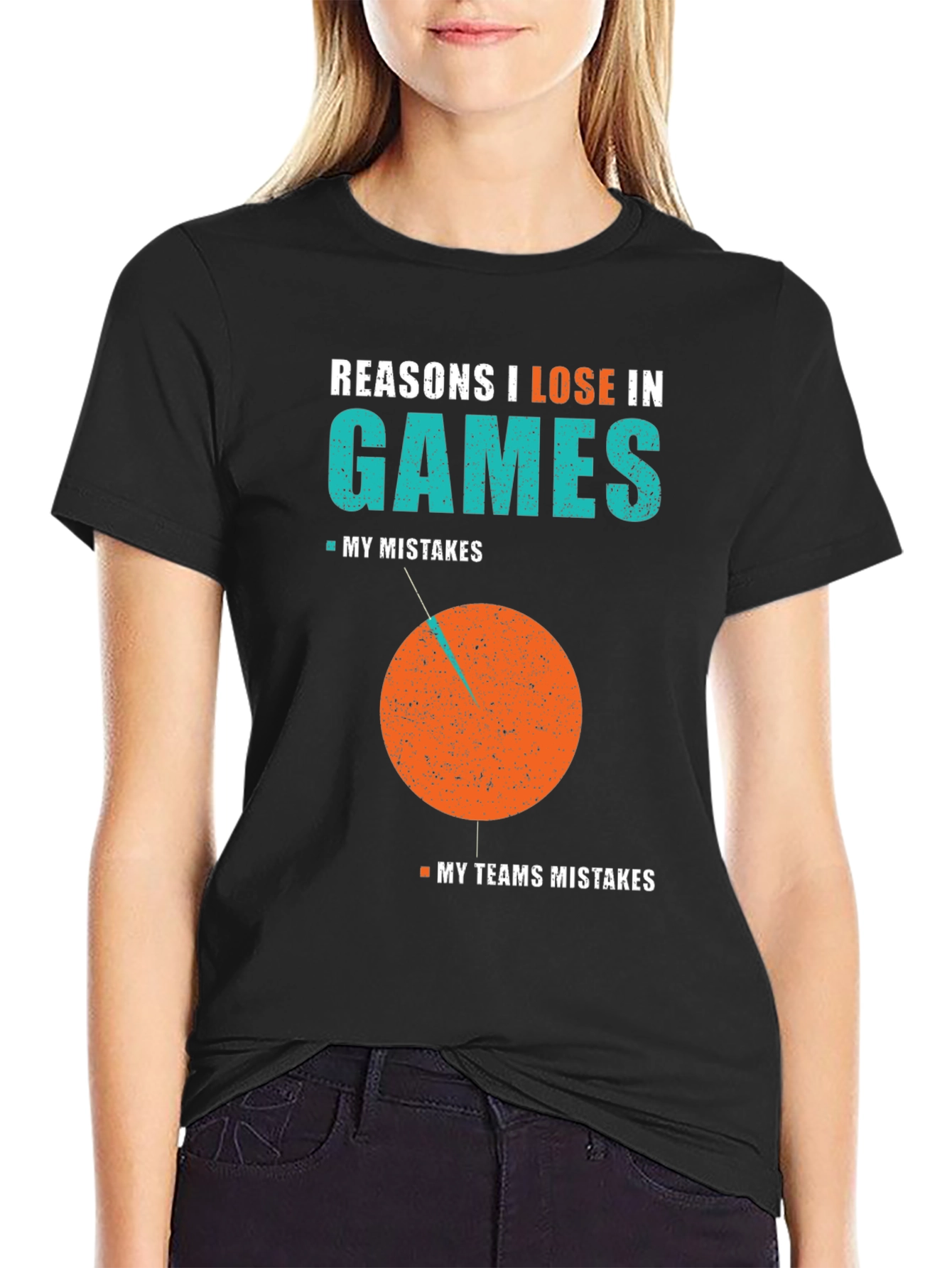 Black Reasons I Lose T-Shirt view 2