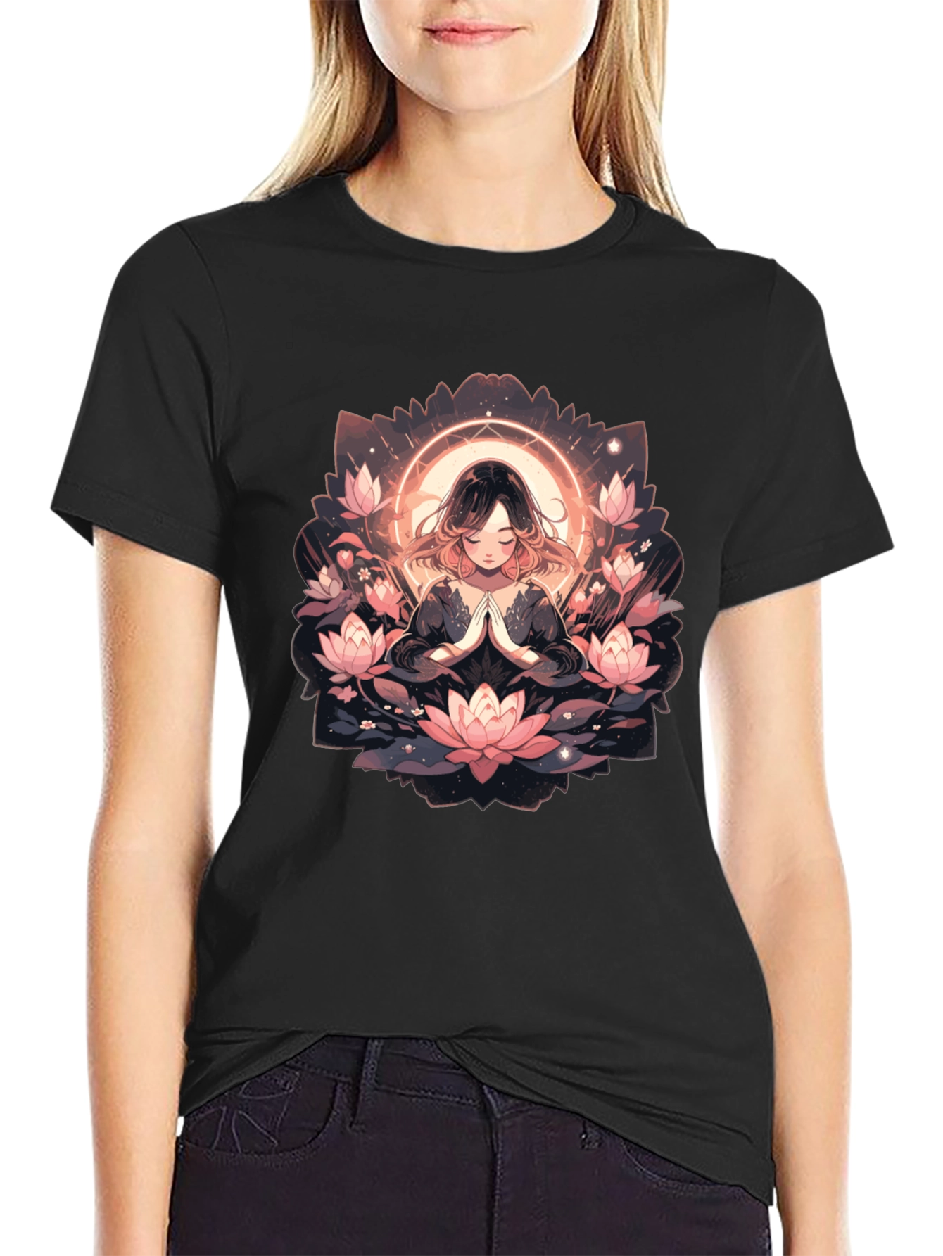 Black Lotus Mandala Graphic Tee - Unisex view 2