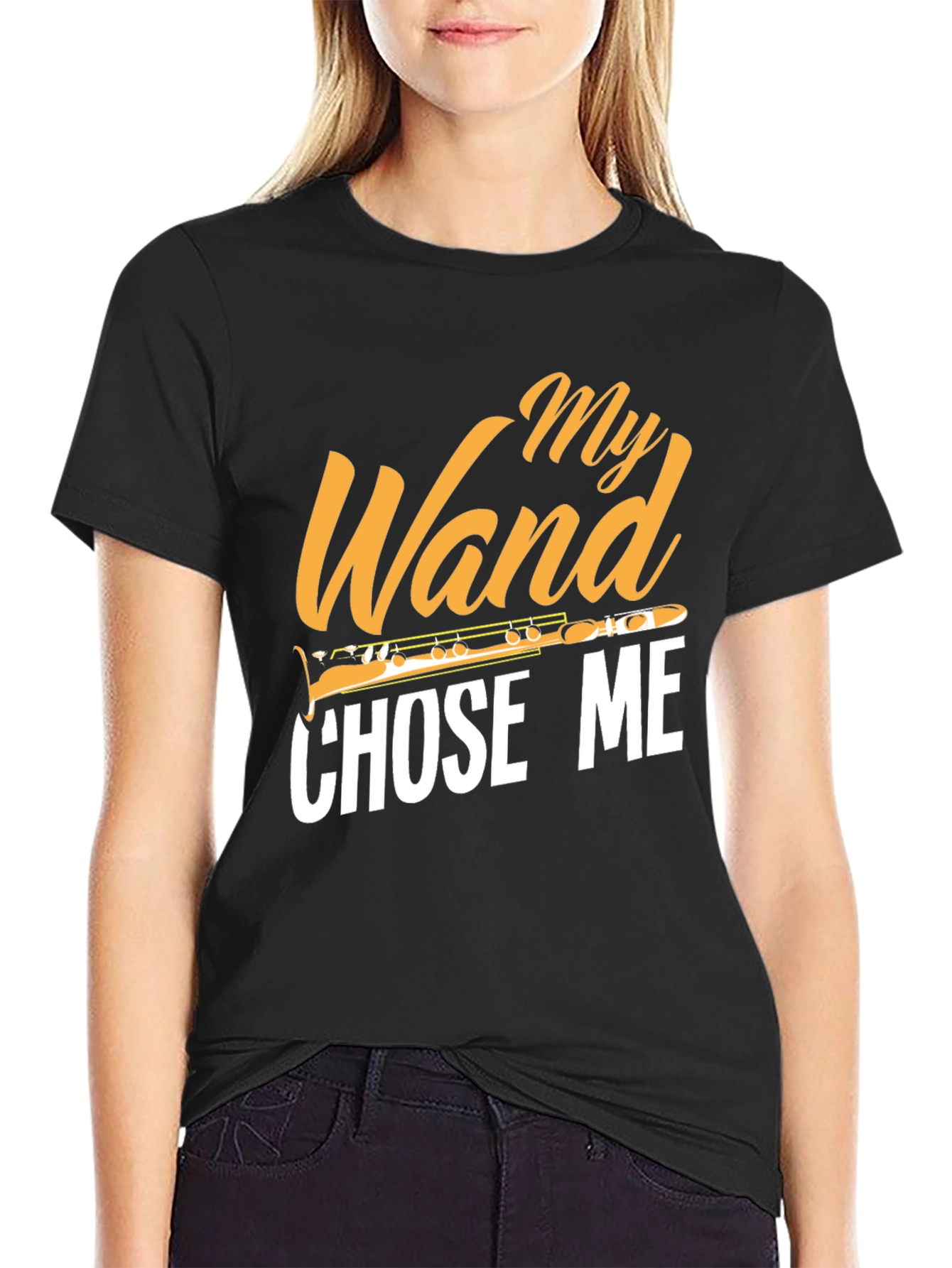 Black Musical 'My Wand Chose Me' Graphic T-Shirt view 2