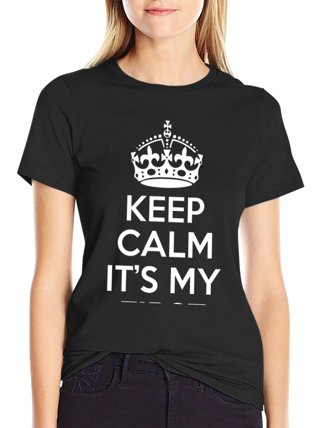 Black Keep Calm It's My T-Shirt Black view 2