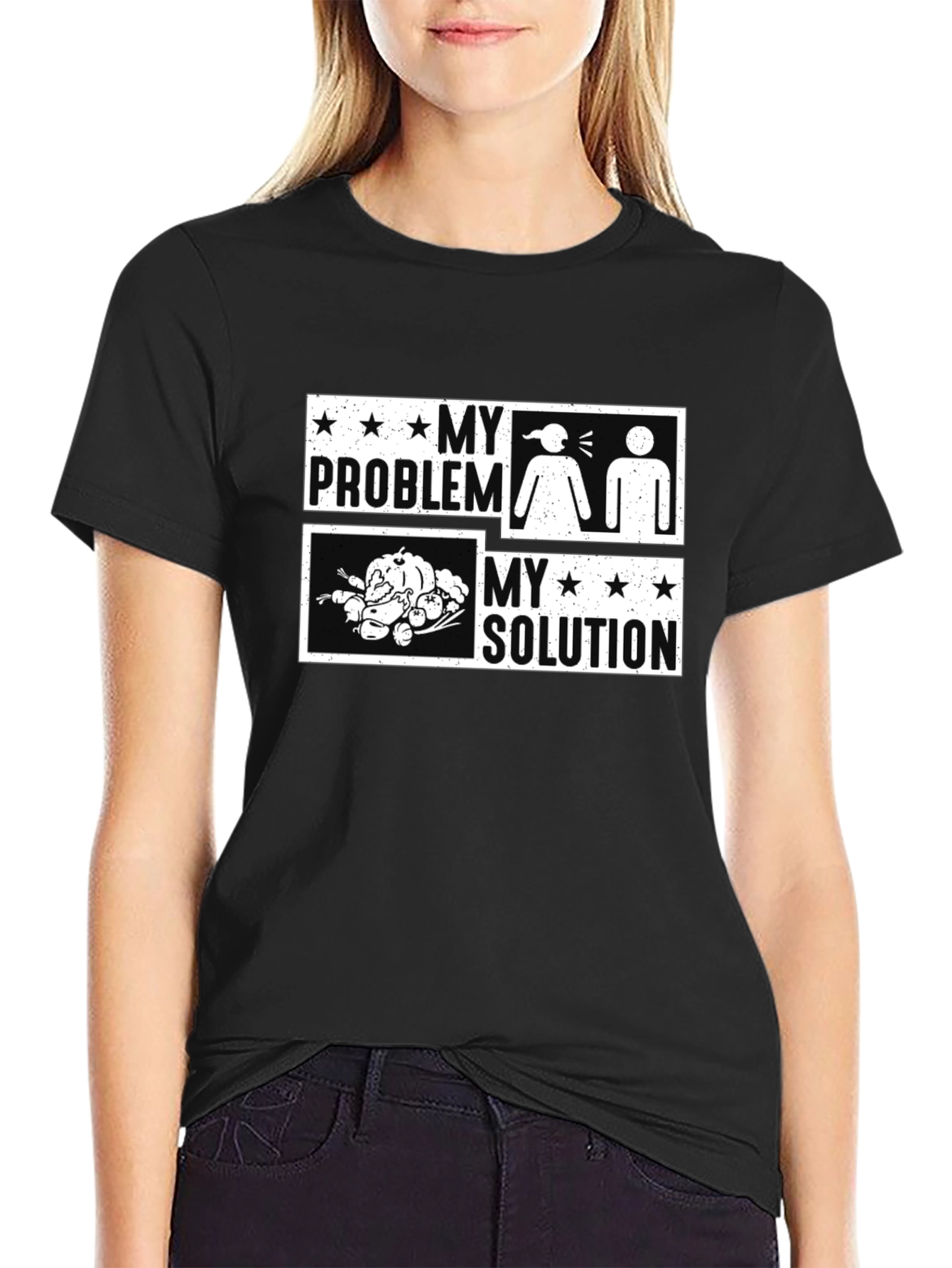 Funny Thanksgiving T-Shirt: My Problem, My Solution - 2