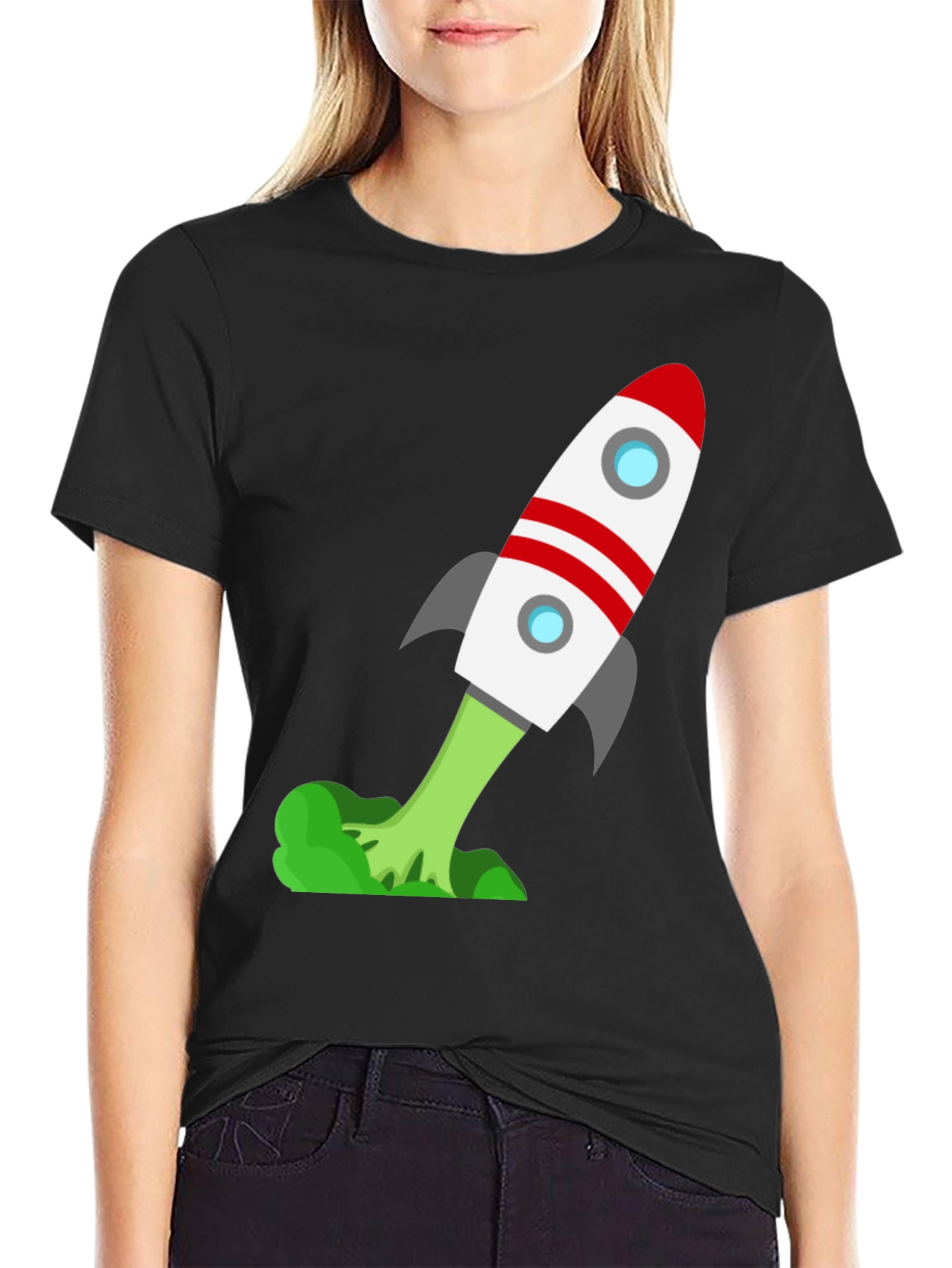Black Rocket T-Shirt - Blast Off in Style! view 2