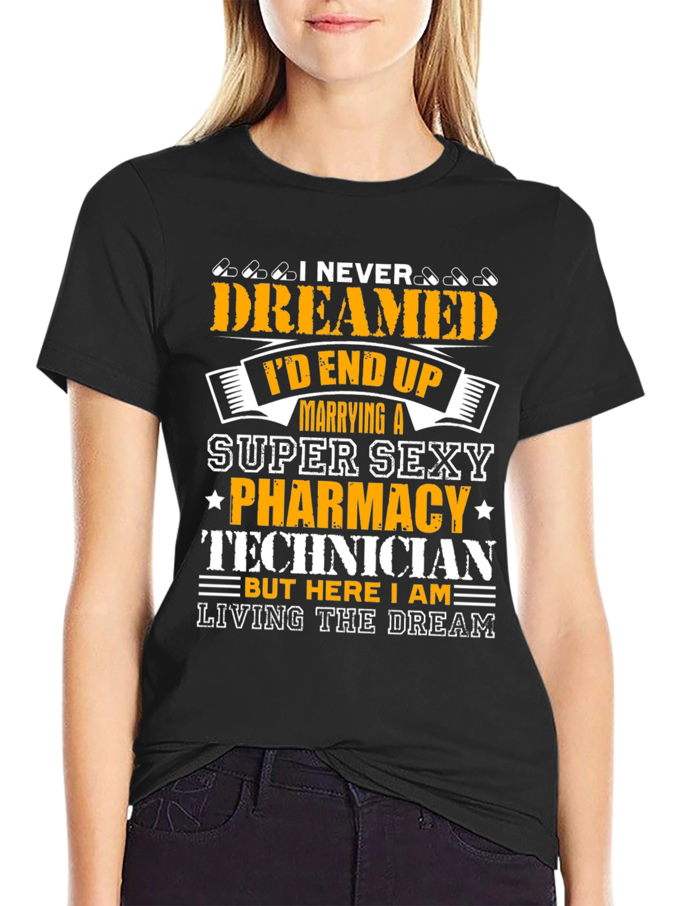 Black Funny Pharmacy Technician T-Shirt Gift view 2