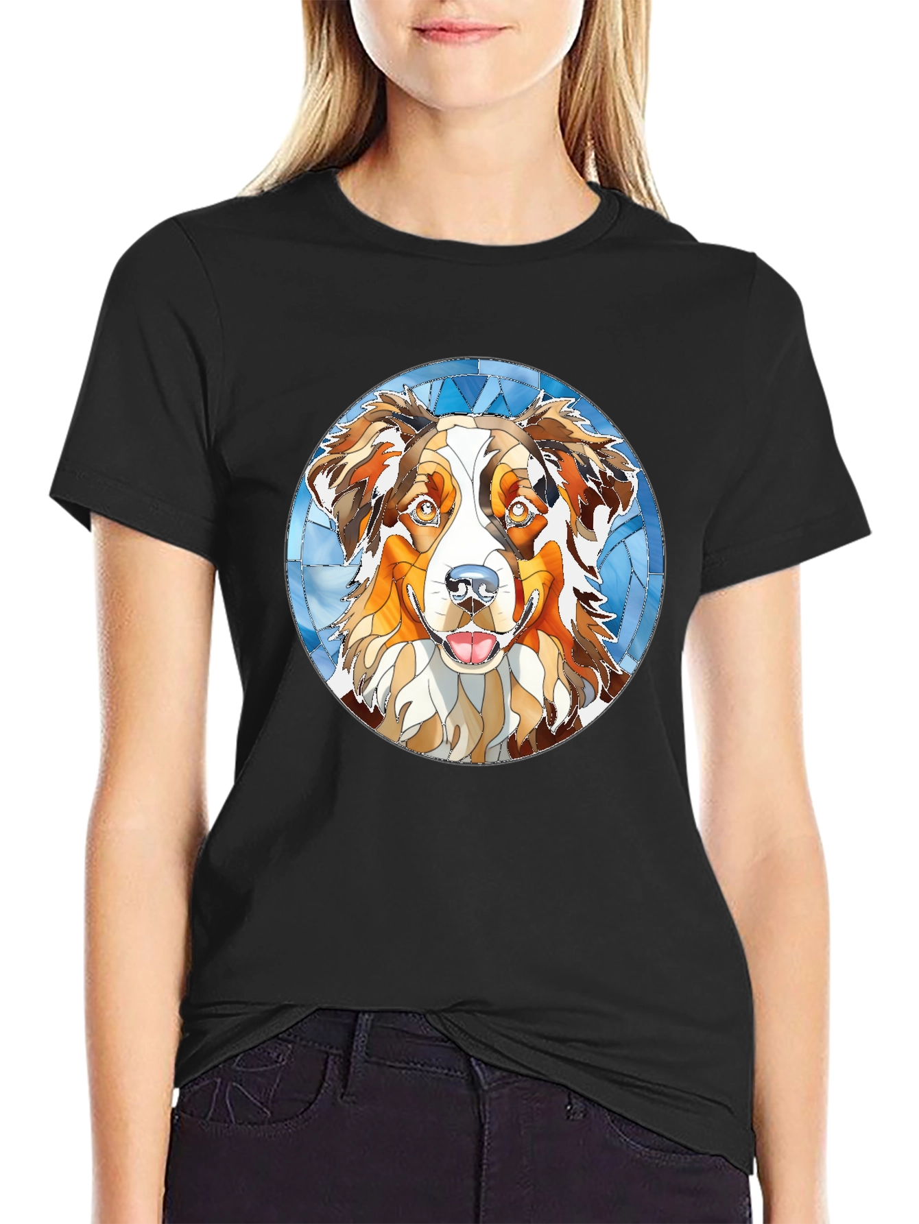Black Dog Breed Graphic Tee - Men's Black T-Shirt view 2