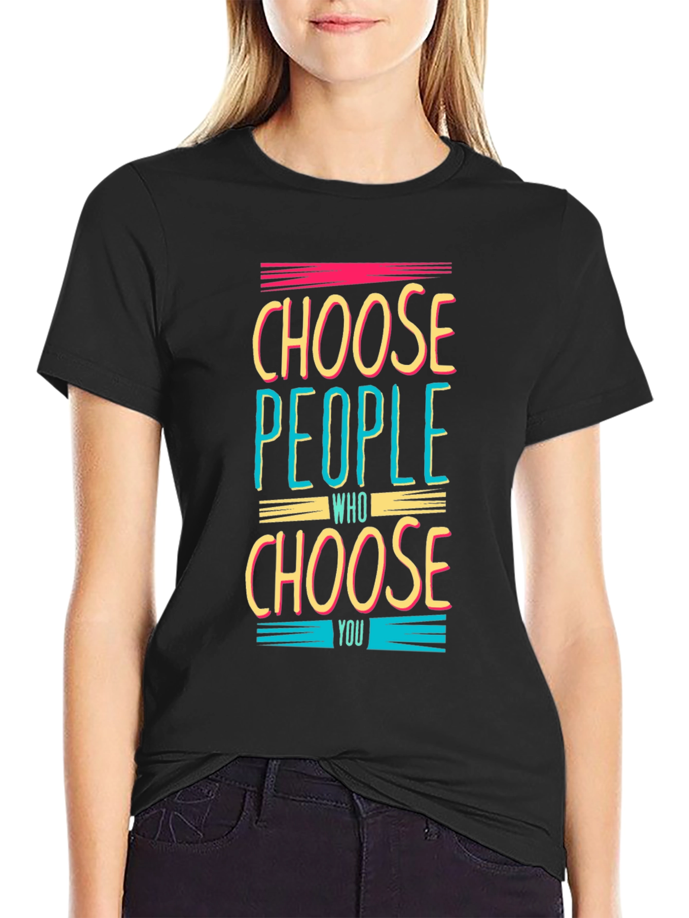 Black Choose People Graphic T-Shirt view 2