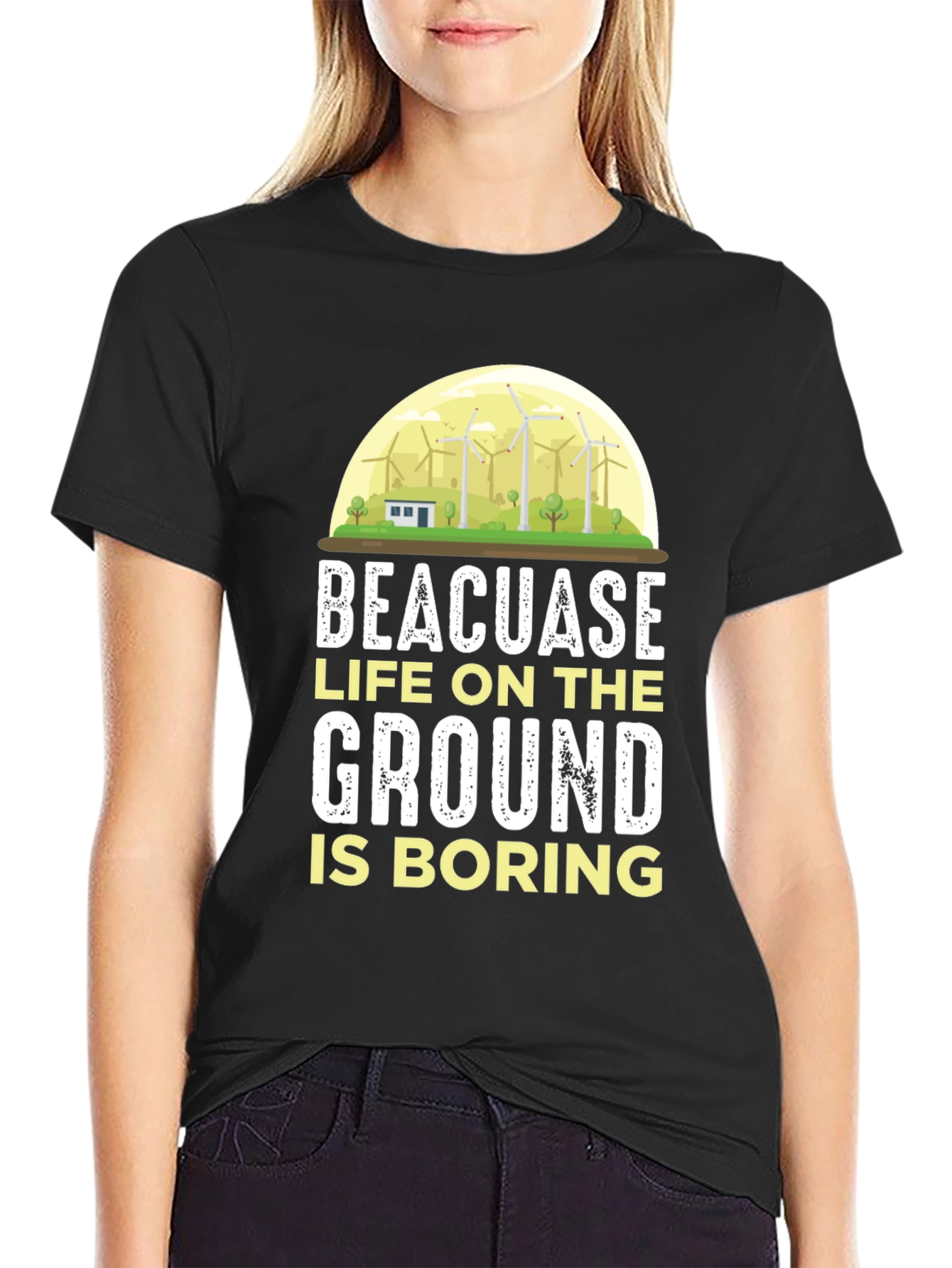 Black Life on the Ground is Boring T-Shirt view 2