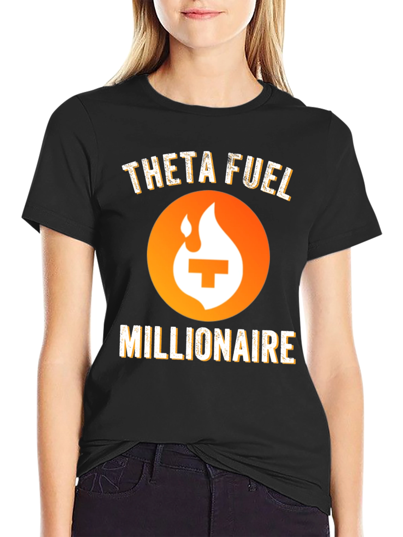 Black Theta Fuel Millionaire Black T-Shirt view 2