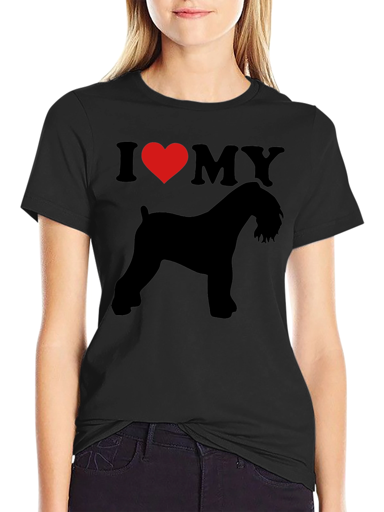 I Heart My Dog T-Shirt - Black Dog Lover Tee - 2