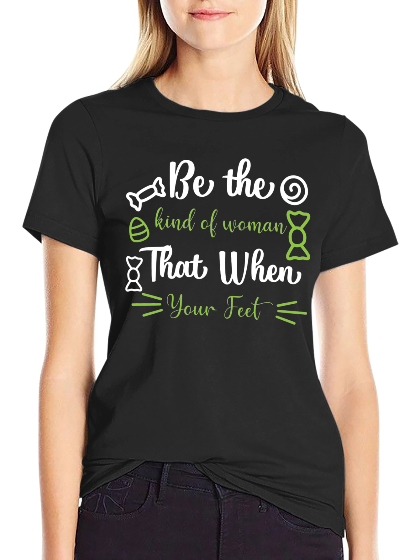 Black Be the Woman Black T-Shirt view 2