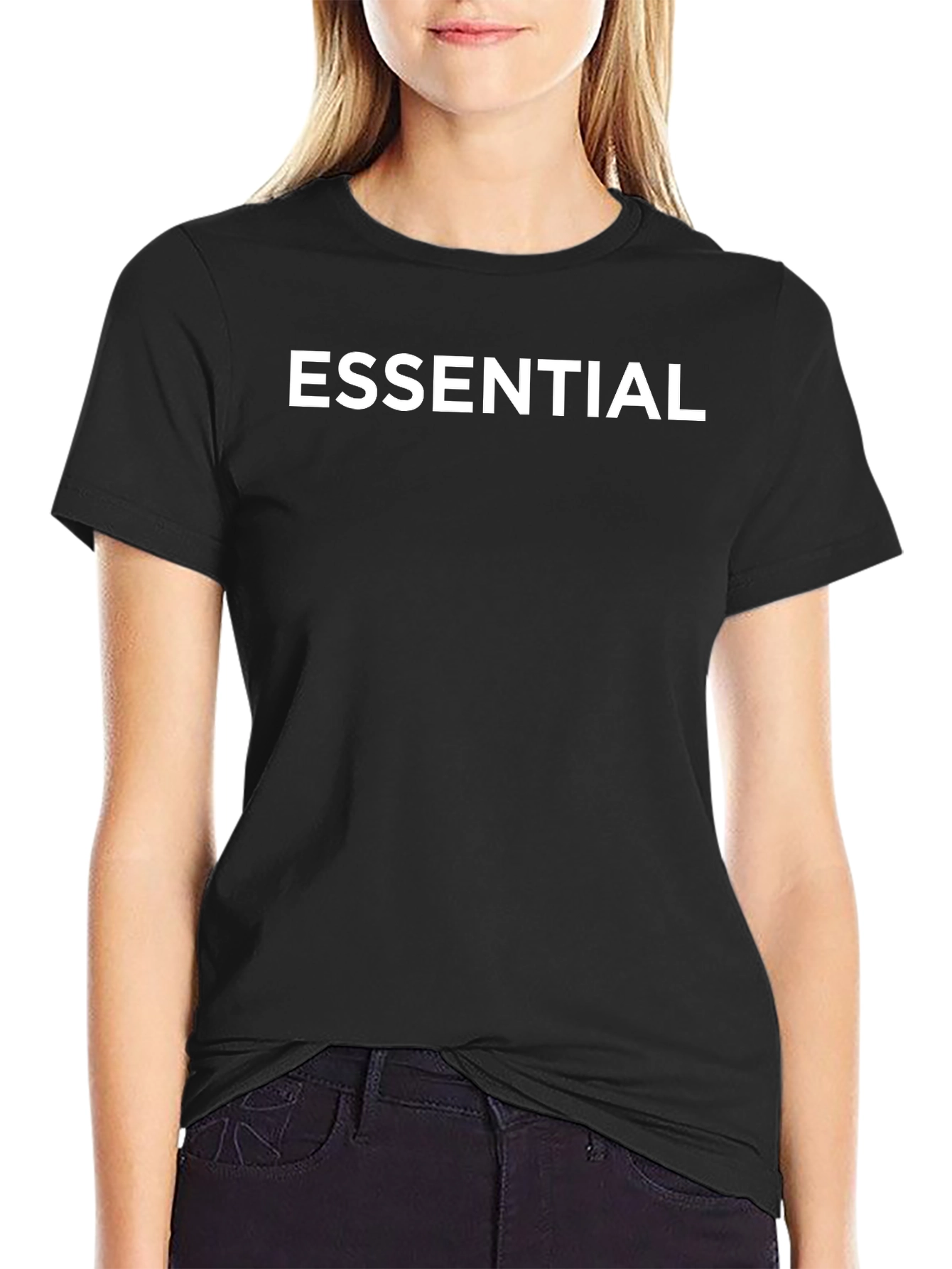 Black Essential Graphic Tee - Classic Black view 2