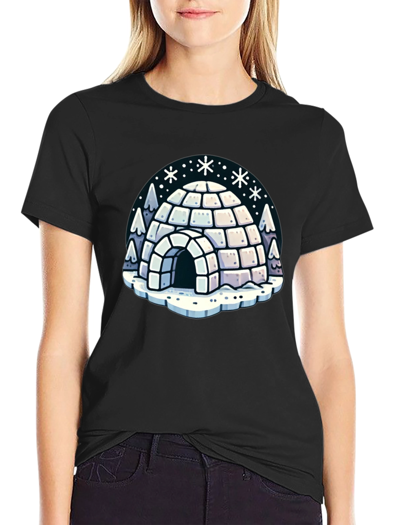 Black Igloo Graphic Tee - Winter Fun view 2