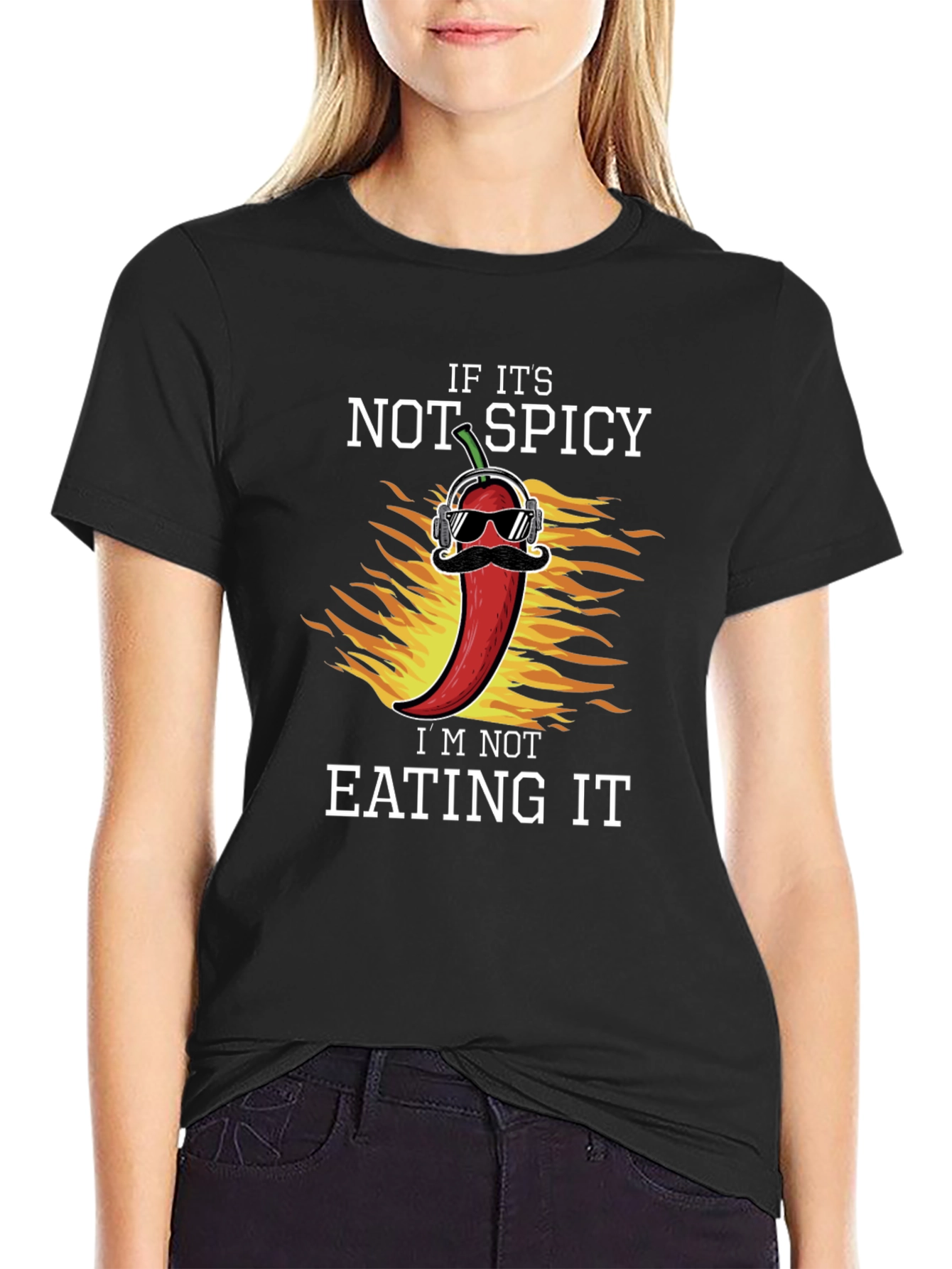 Black If It's Not Spicy T-Shirt view 2