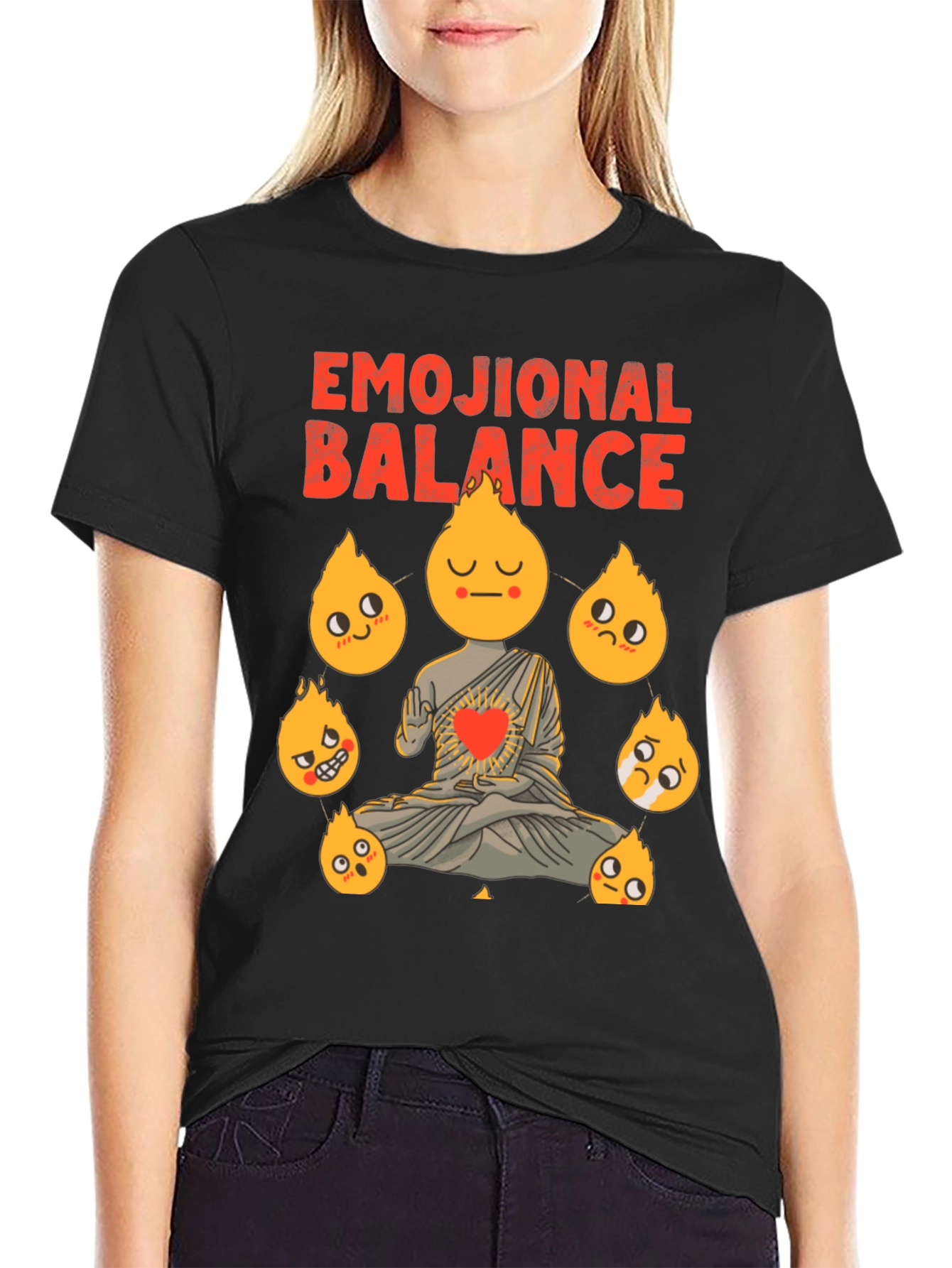 Black Emotional Balance Graphic Tee view 2