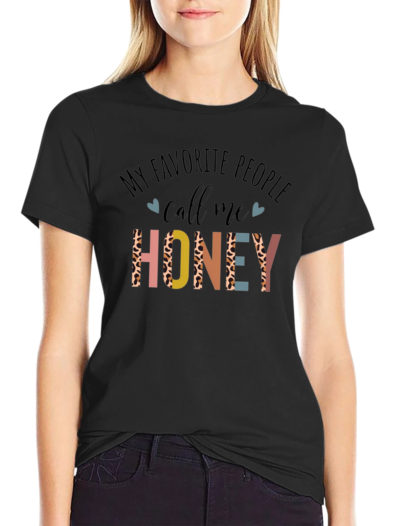 Black My Favorite People Call Me Honey Graphic Tee view 2