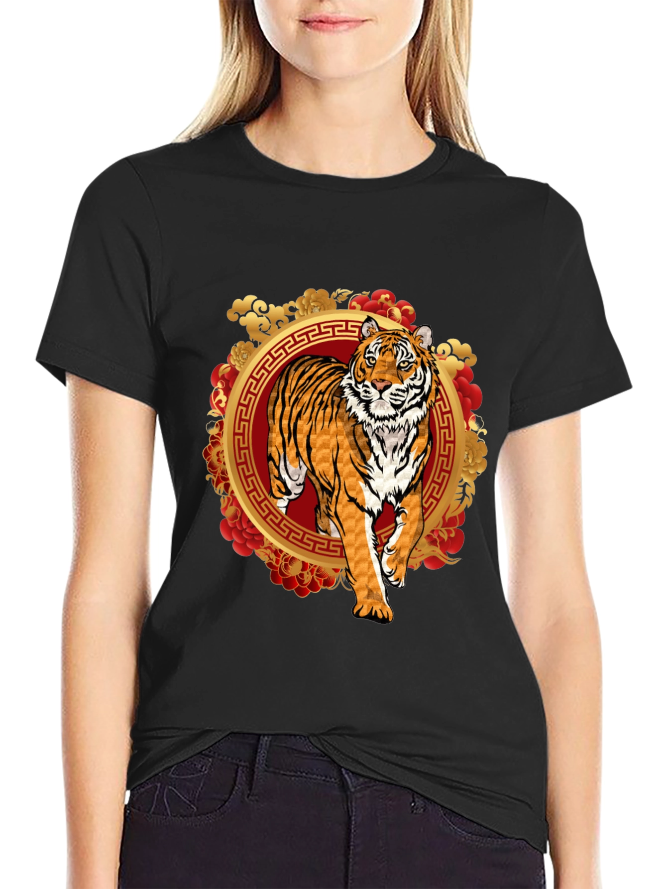 Black Year of the Tiger Graphic Tee view 2