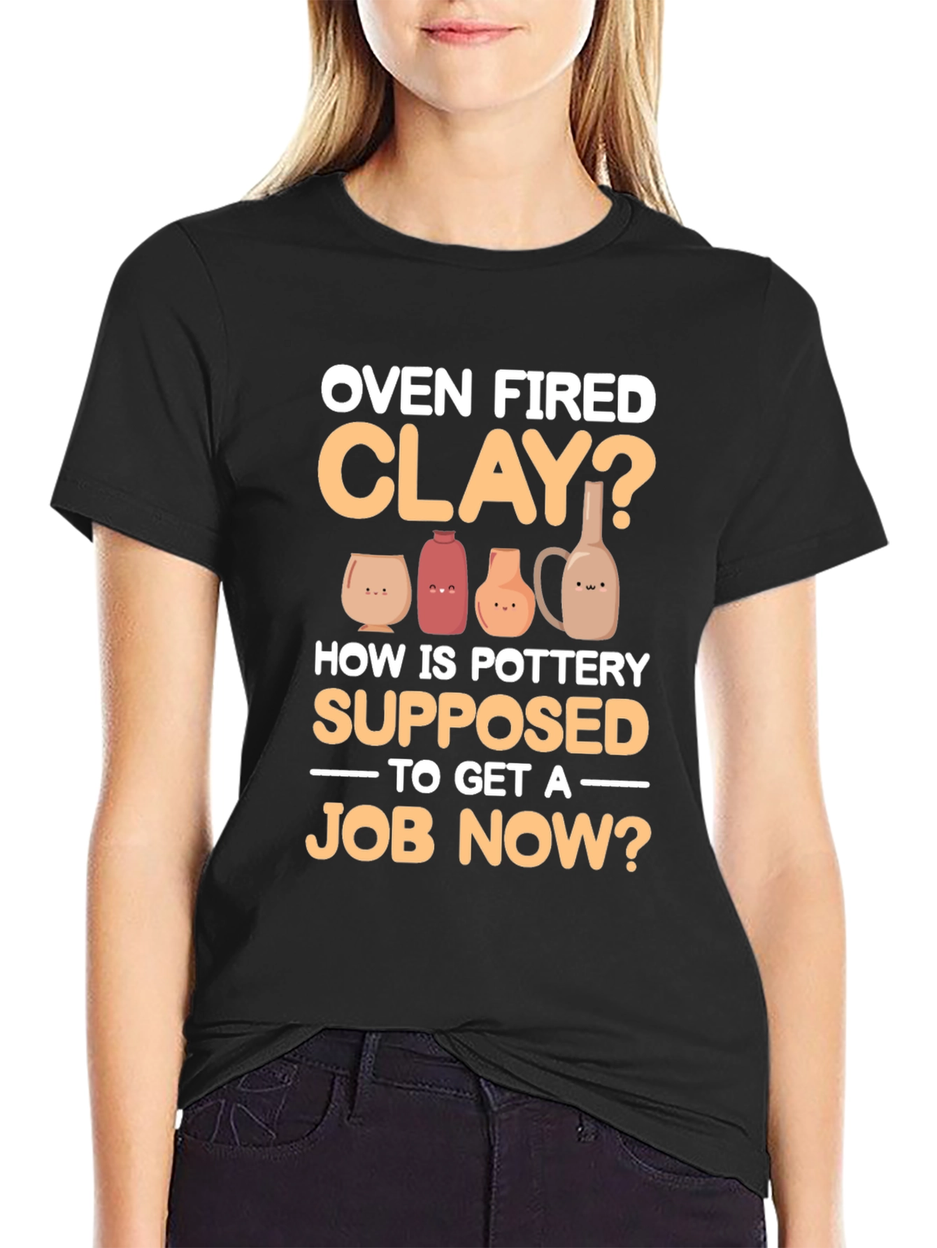 Black Oven Fired Clay? T-Shirt view 2