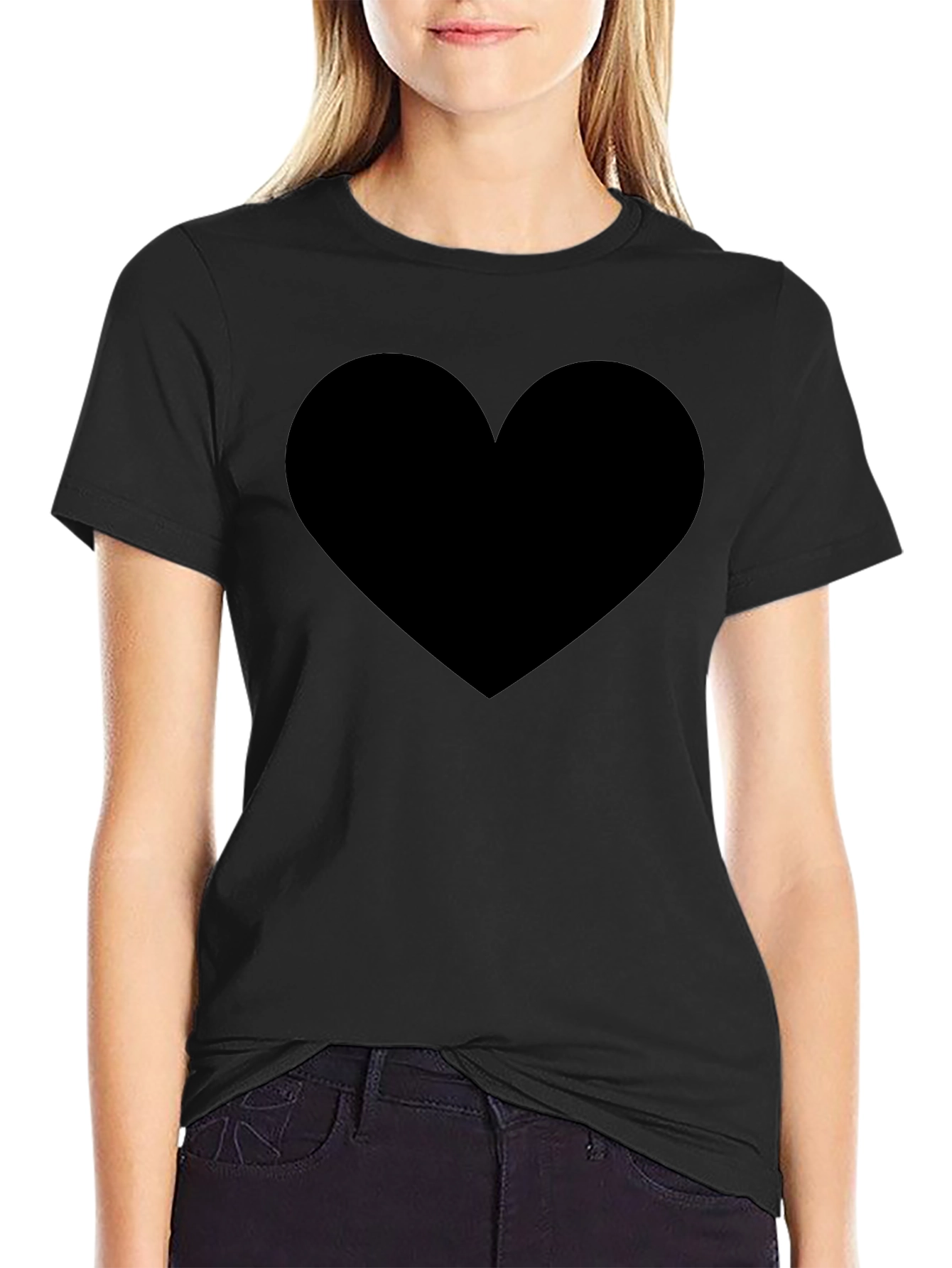 Black Black Heart Graphic T-Shirt view 2
