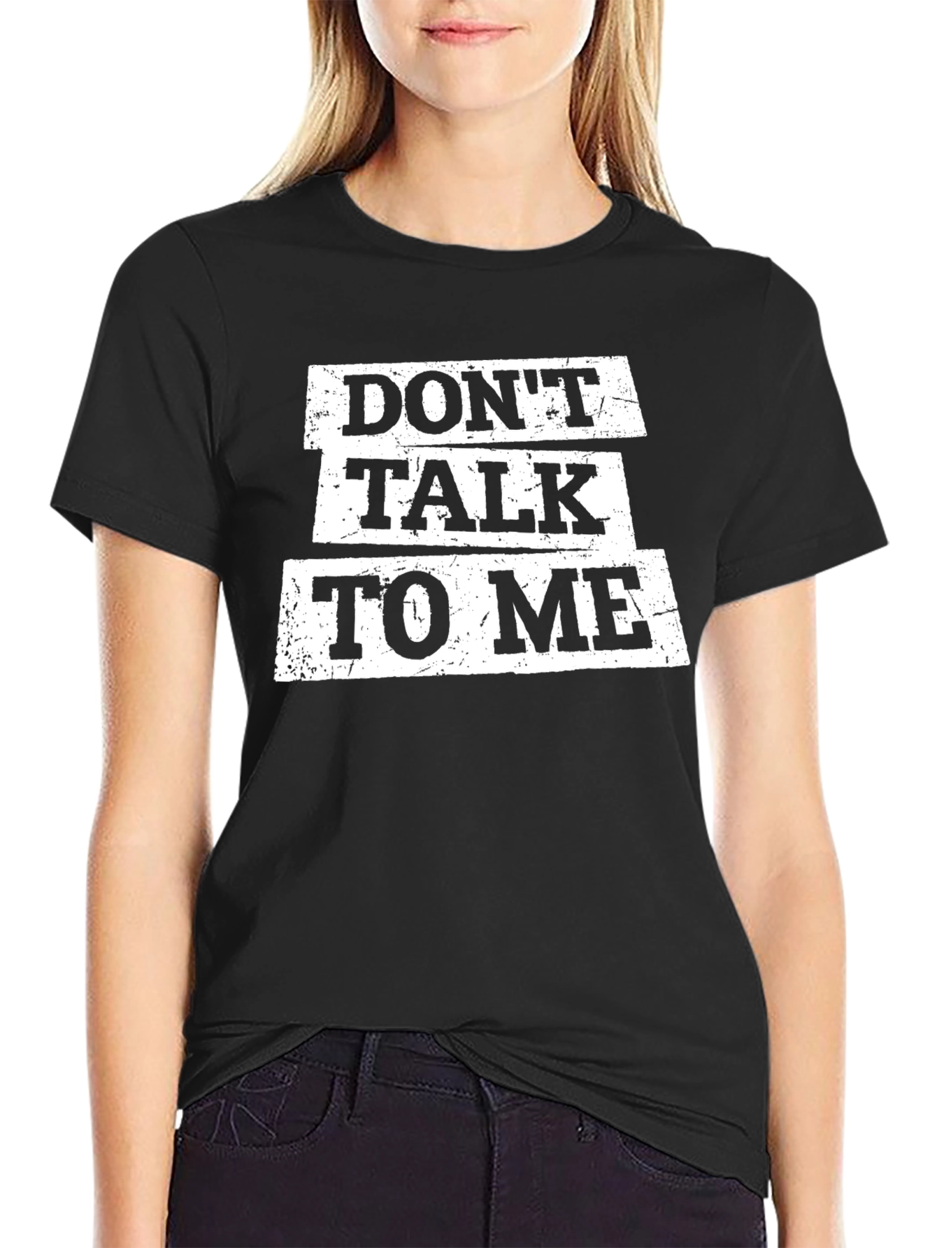 Black Don't Talk To Me Graphic Tee - Black view 2