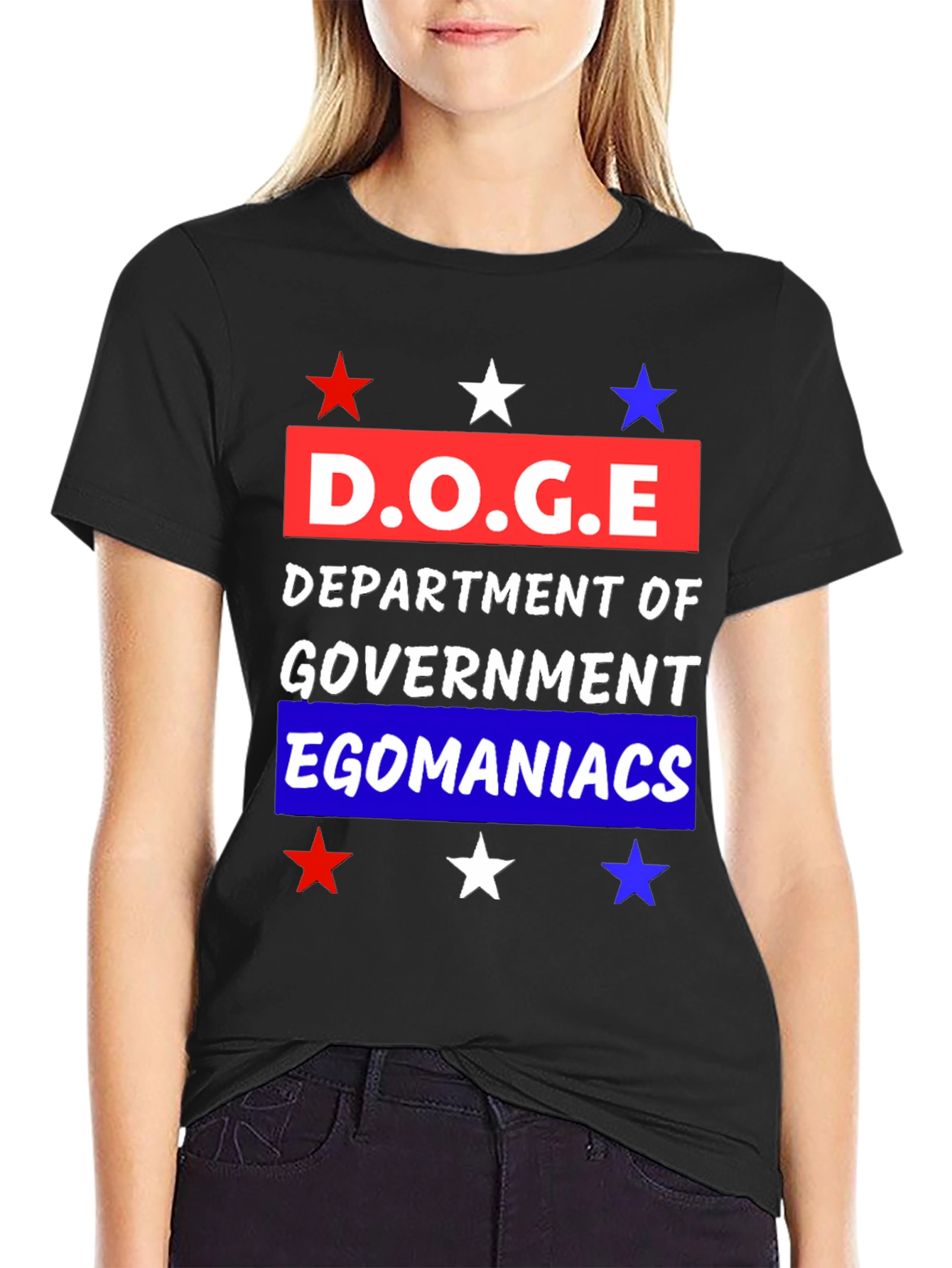 Black D.O.G.E Department Graphic Tee view 2
