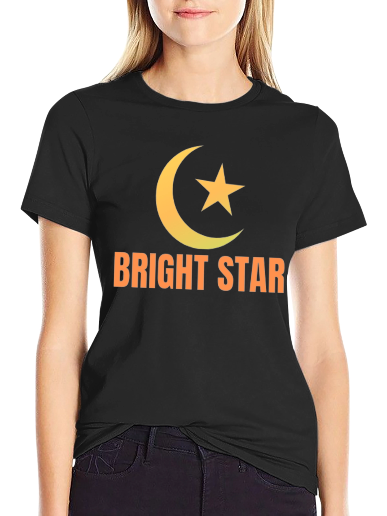 Black Bright Star Graphic T-Shirt - Black view 2