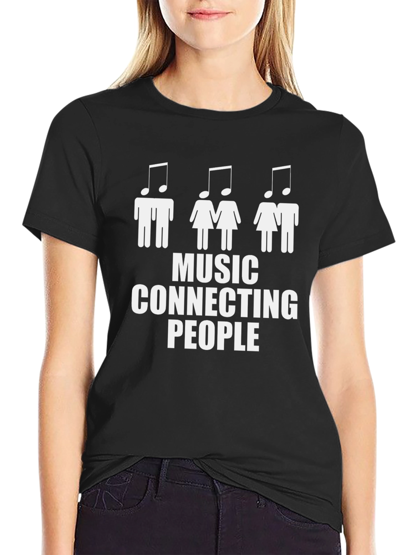 Black Music Connecting People Graphic T-Shirt view 2