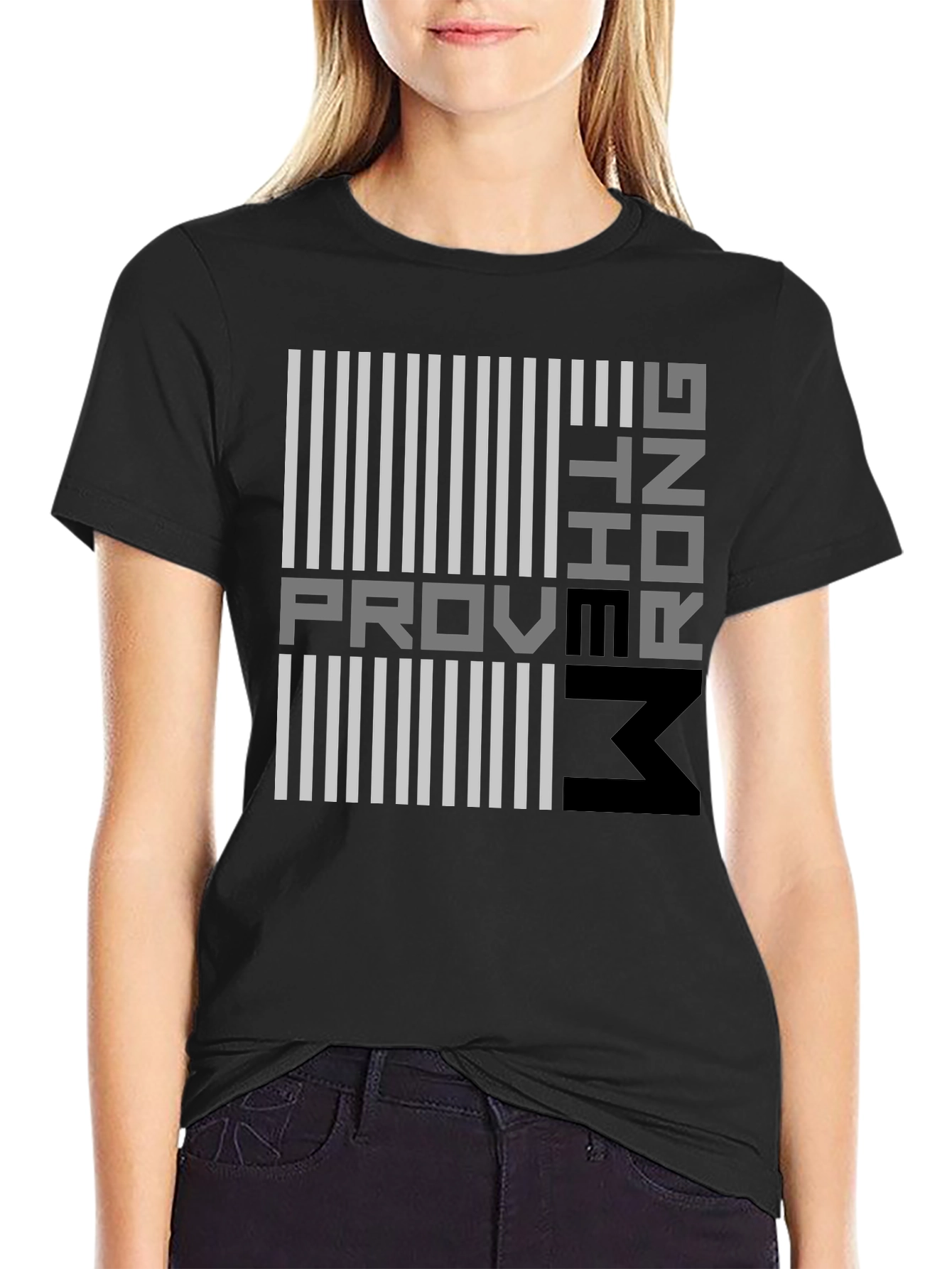 Black Proving Them Wrong Graphic T-Shirt - Modern Design view 2