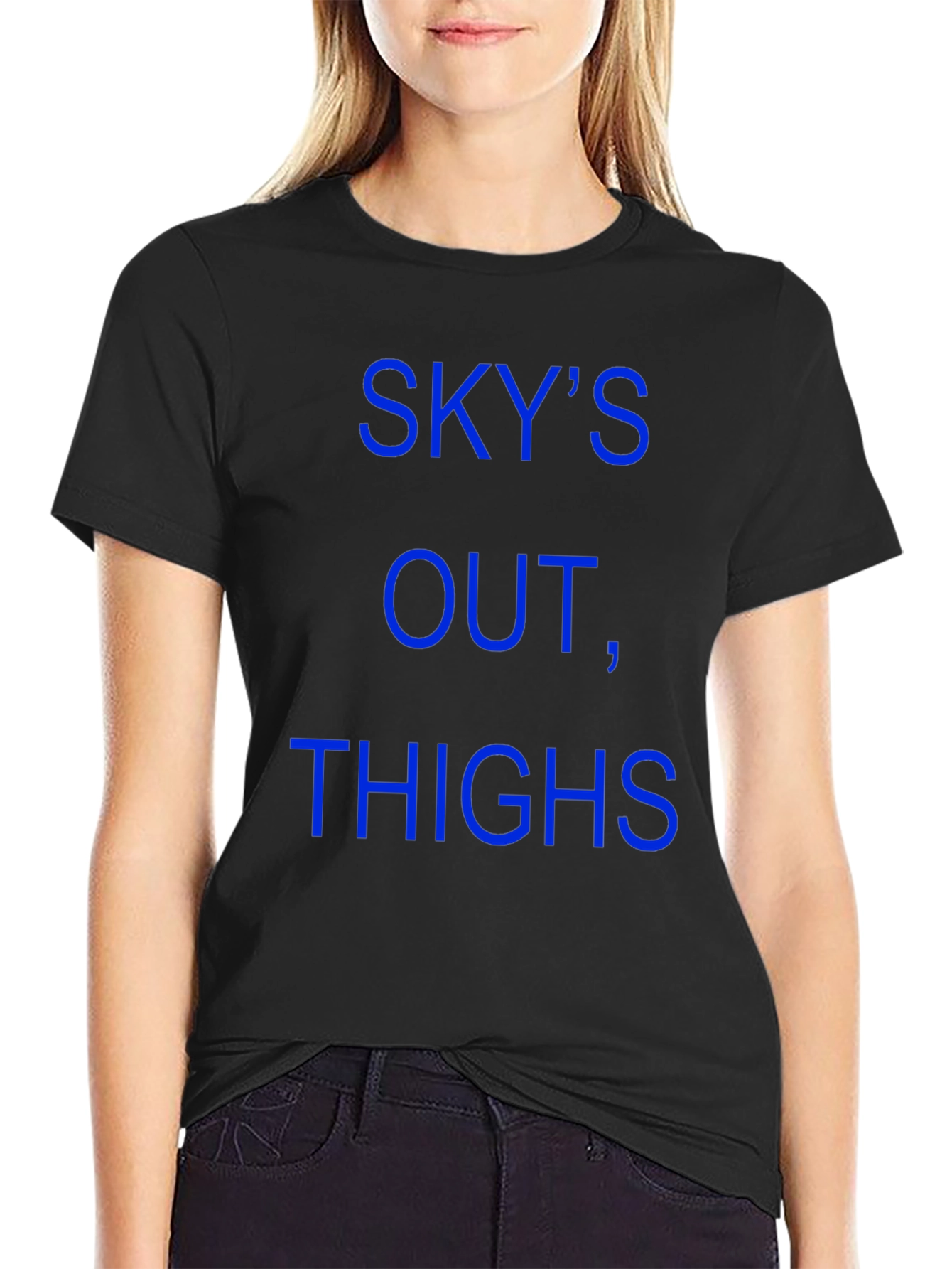 Black Sky's Out Thighs Out T-Shirt view 2
