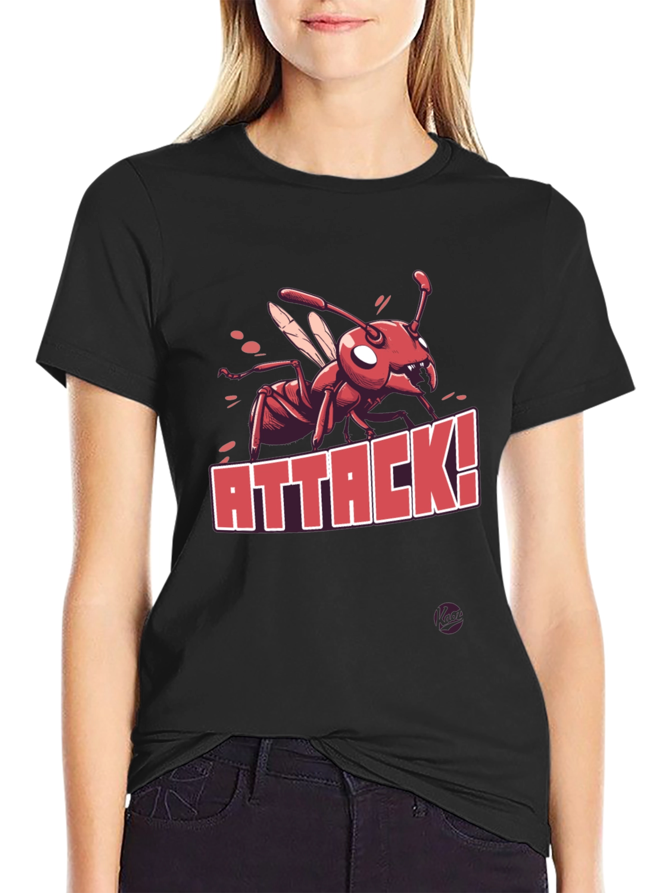 Black Ant Attack Graphic T-Shirt - Men's Black Tee view 2