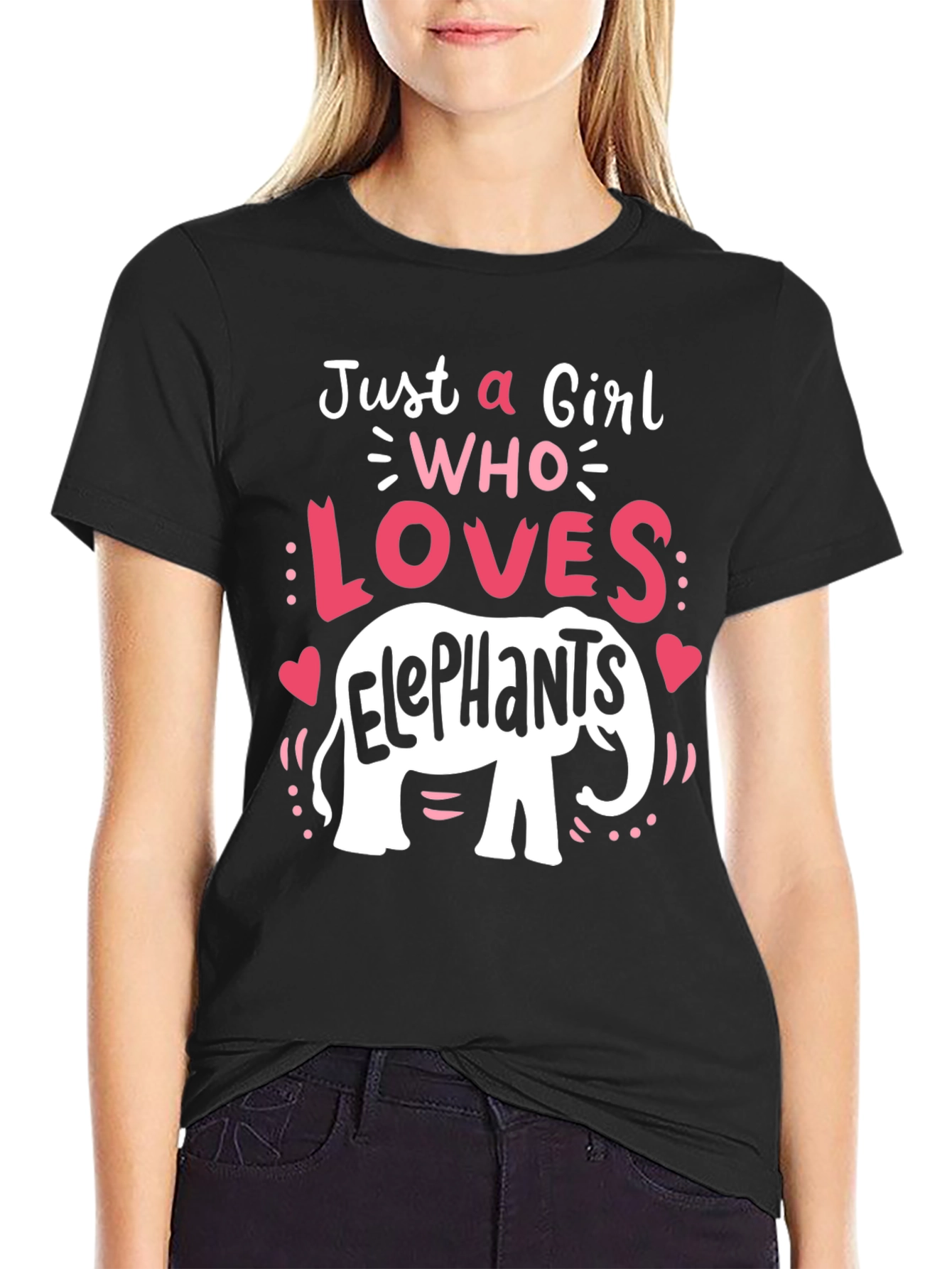 Black Girl Who Loves Elephants Graphic Tee view 2