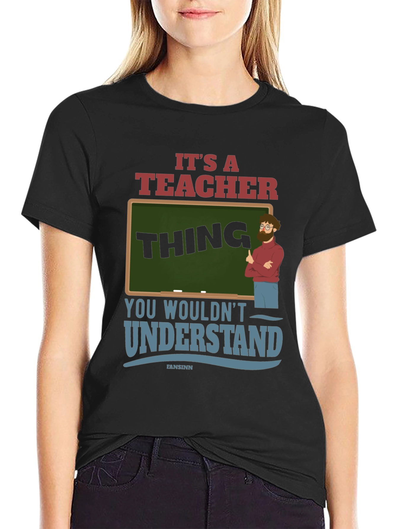 Black It's A Teacher Thing T-Shirt view 2