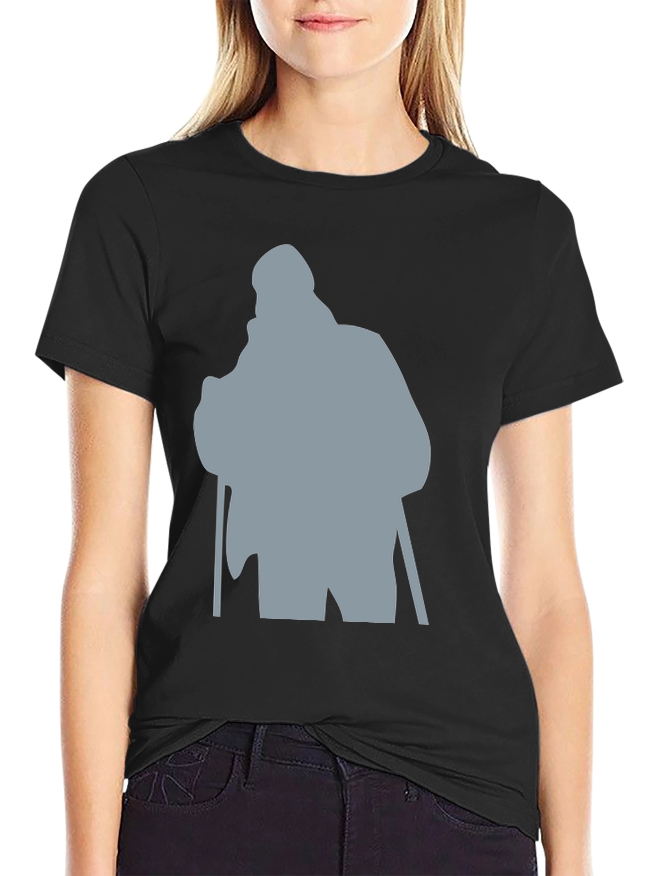 Black Silhouette Graphic T-Shirt - Black view 2