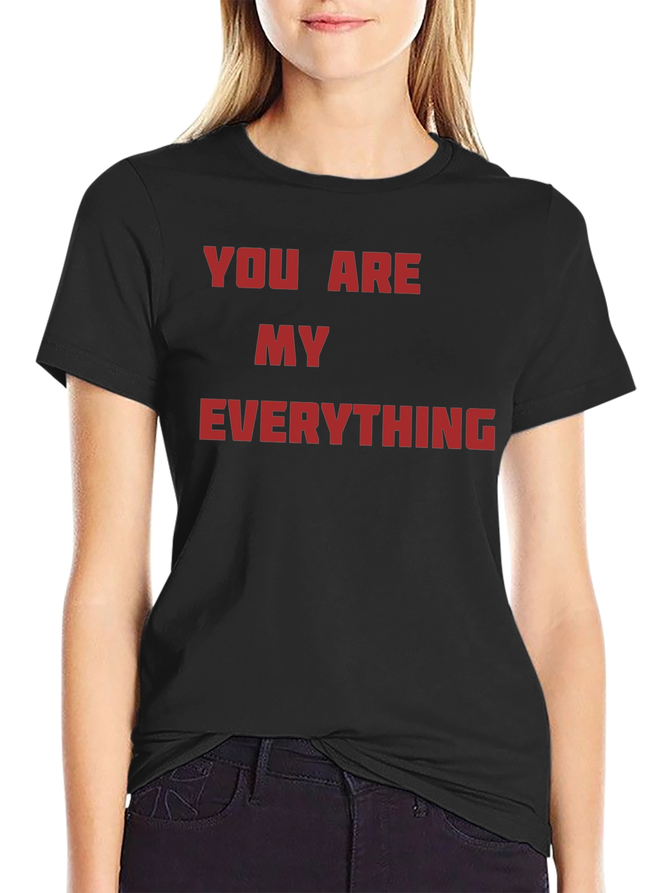 Black Romantic "You Are My Everything" Graphic Tee view 2