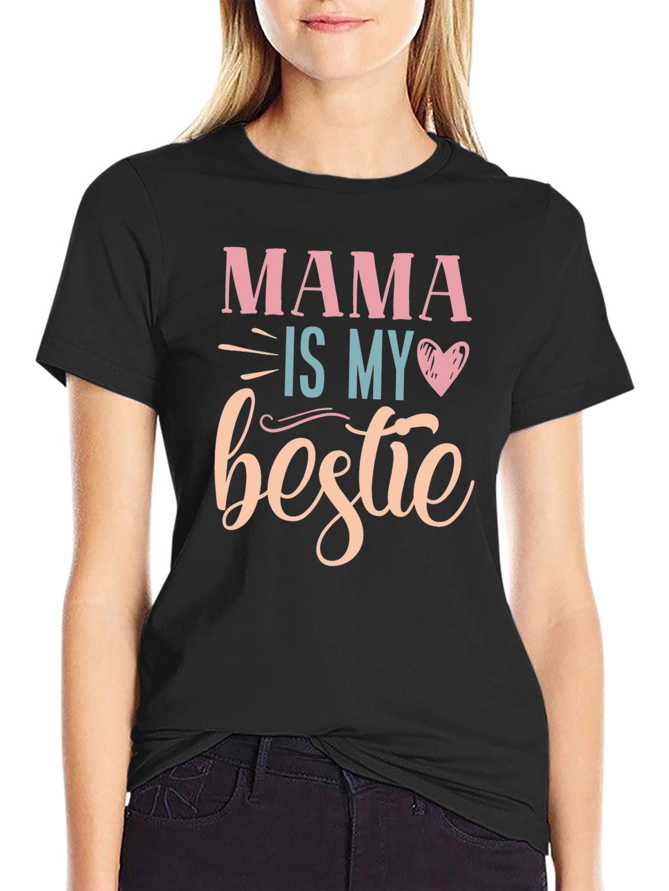 Black Mama Is My Bestie - Graphic T-Shirt view 2