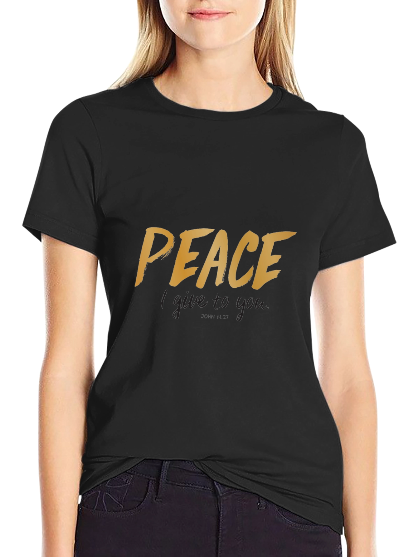 Black Peace T-Shirt - Stylish & Comfortable view 2