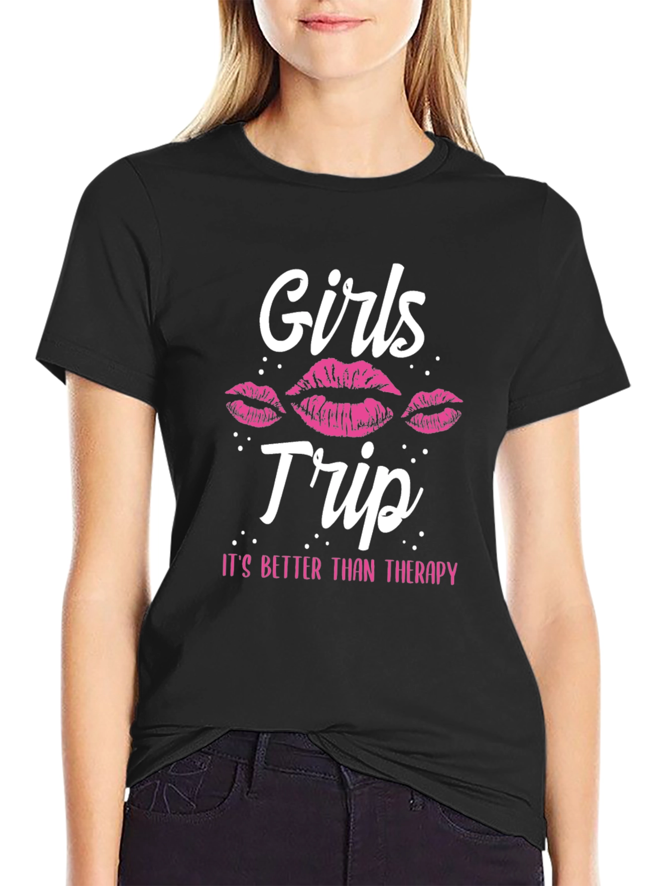 Black Girls Trip Therapy T-Shirt view 2