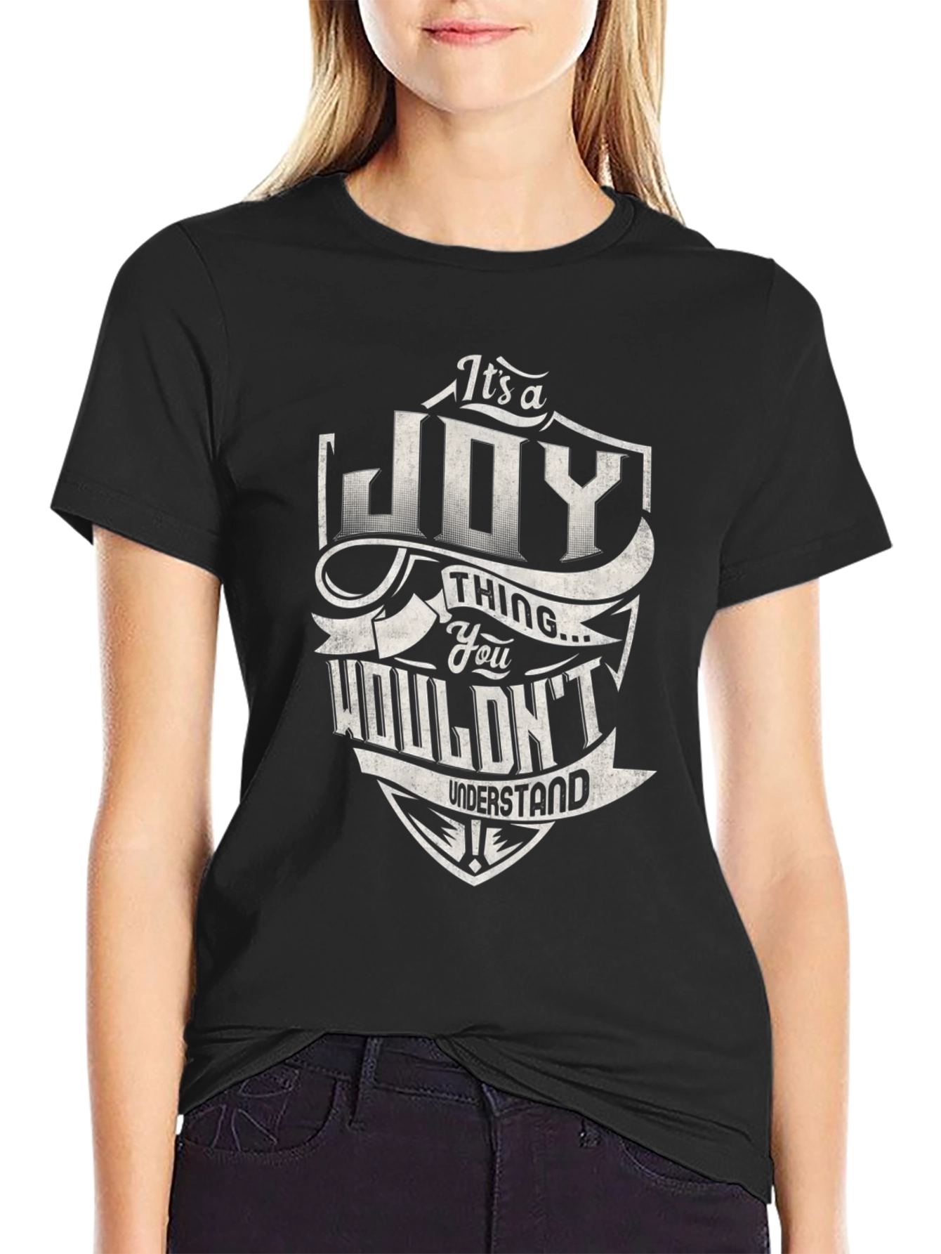 Black It's a Joy Thing Graphic T-Shirt view 2