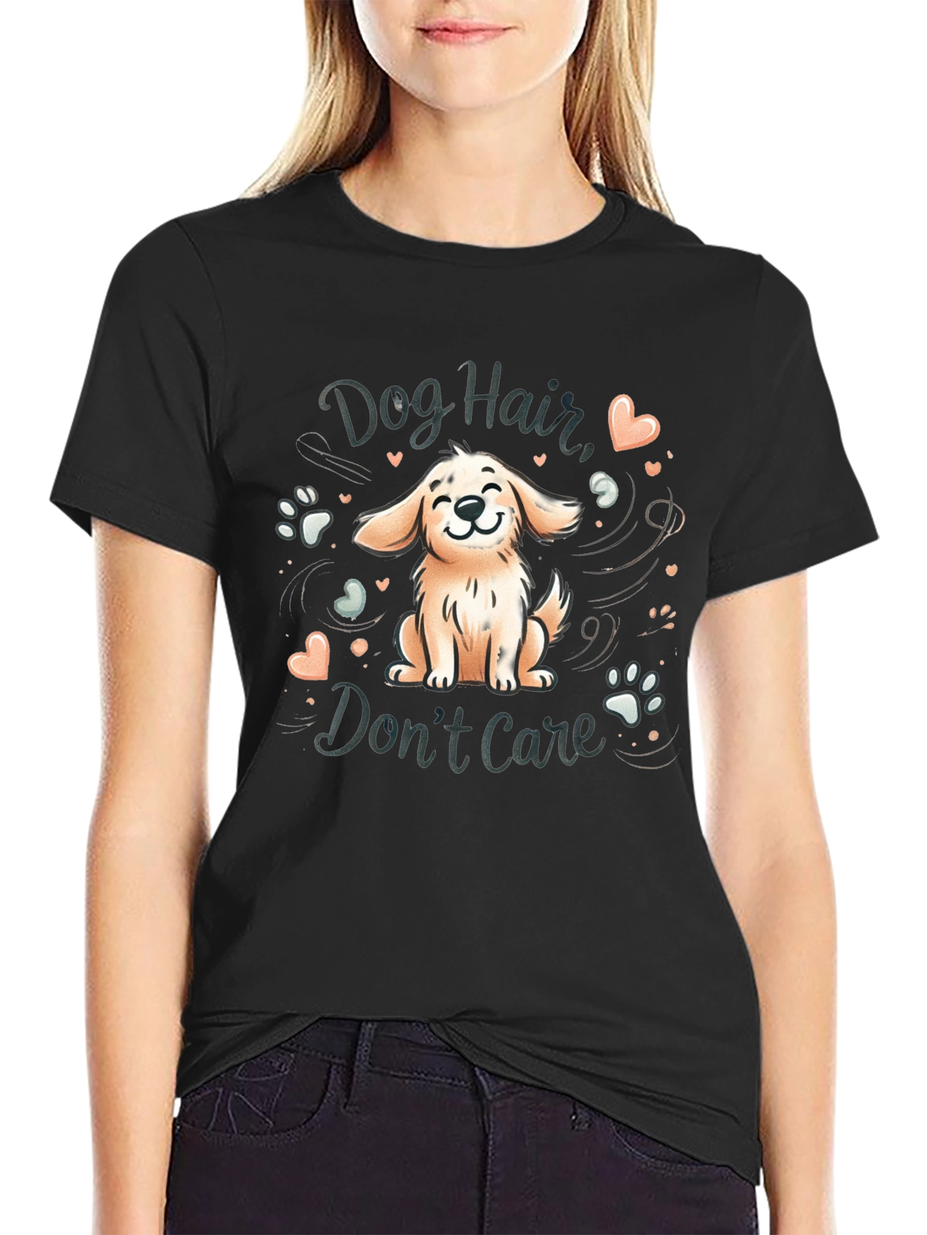 Black Dog Hair, Don't Care Graphic Tee view 2