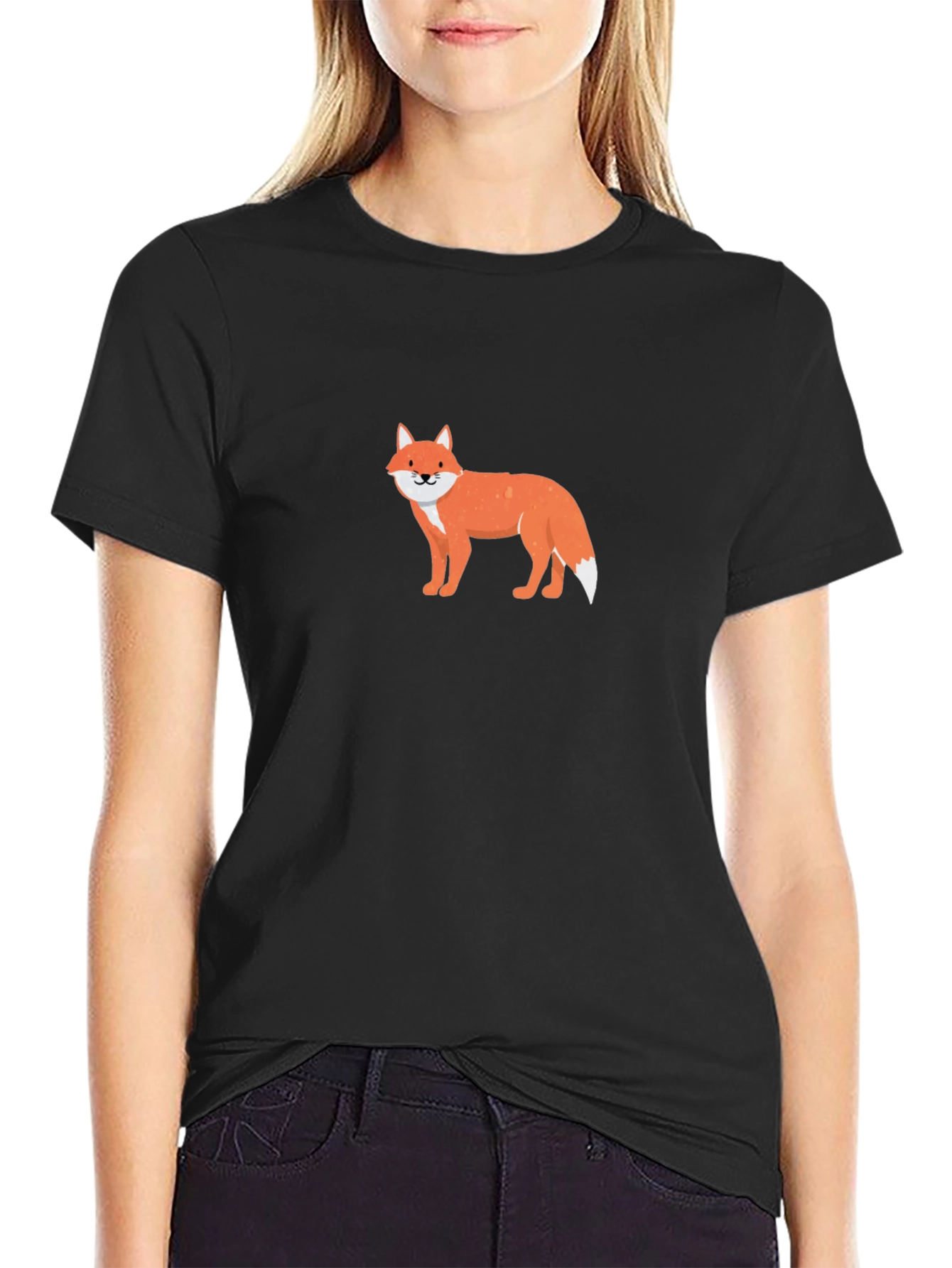 Black Black Fox Graphic Tee view 2