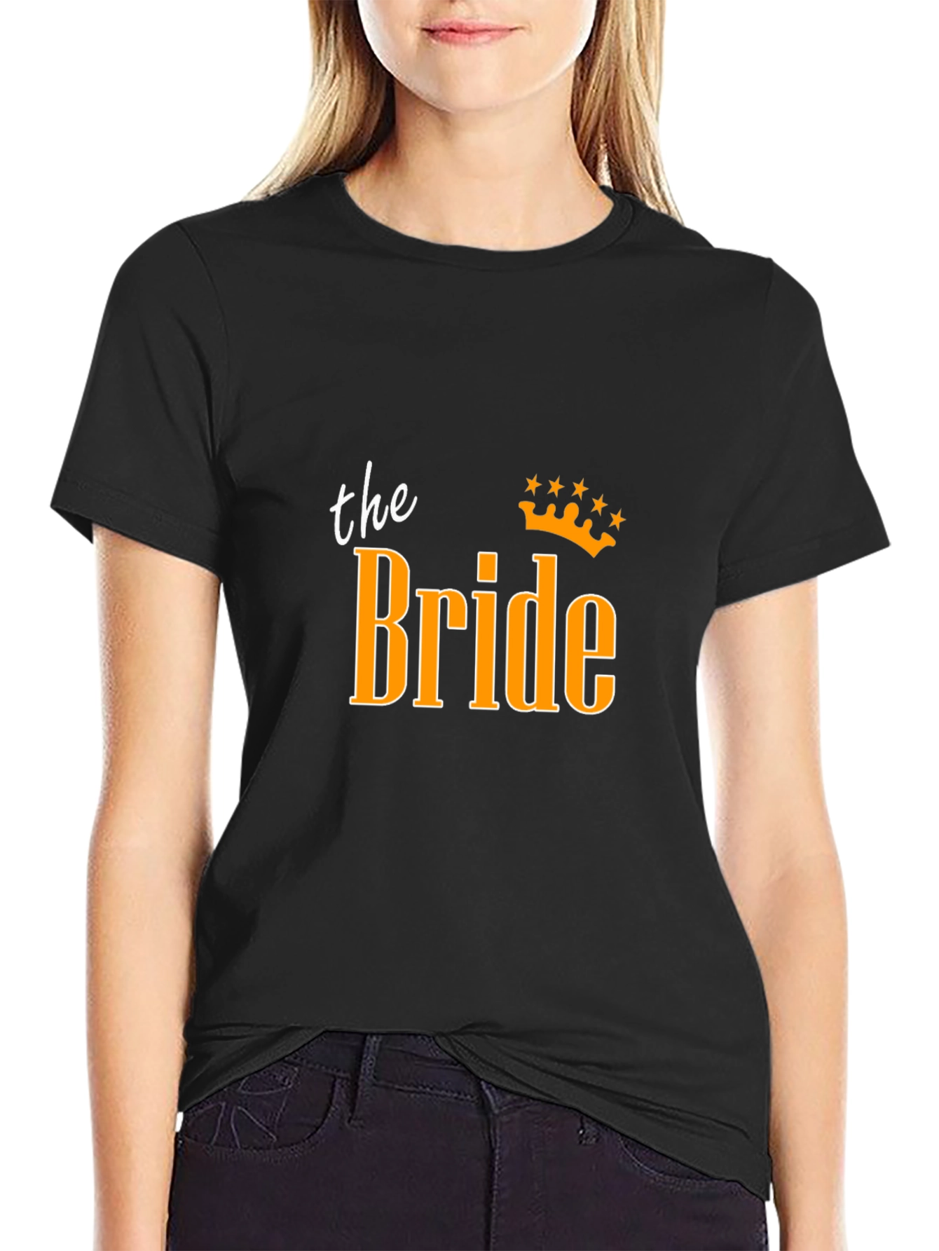 Black The Bride T-Shirt - Wedding Day Apparel view 2