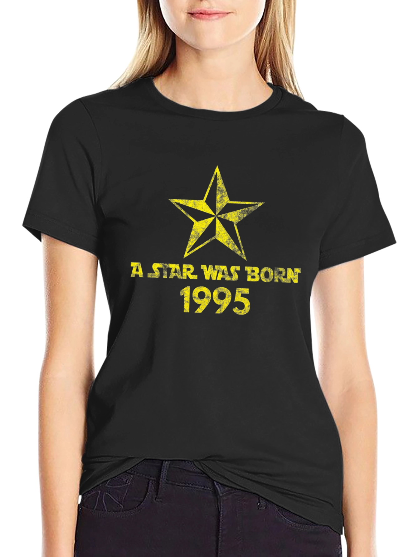 Black A Star Was Born 1995 Black T-Shirt view 2