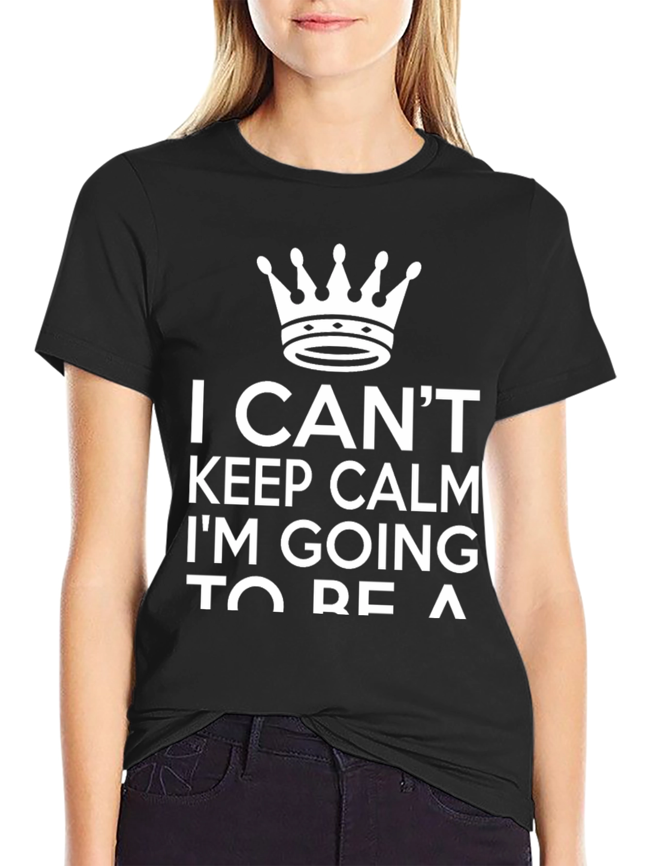 Black I Can't Keep Calm Funny Graphic T-Shirt view 2