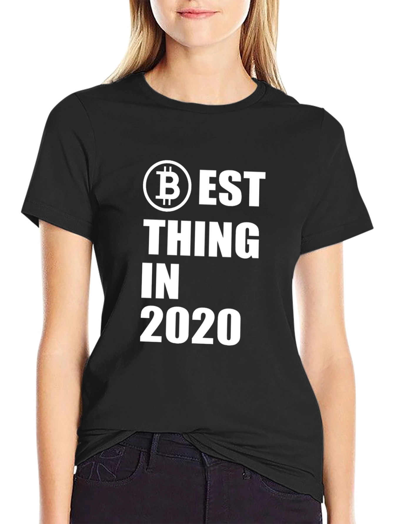 Black Bitcoin Best Thing in 2020 Black T-Shirt view 2