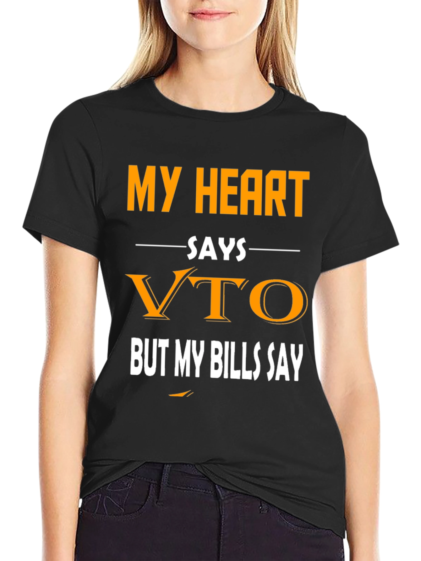 Black Funny VTO Shirt - My Heart Says VTO T-Shirt view 2