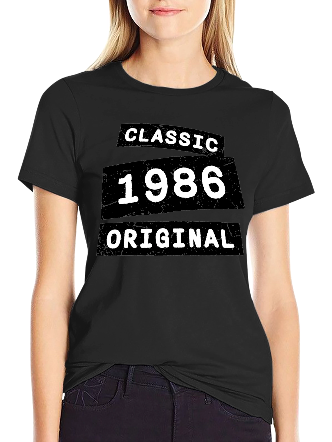 Black Classic 1986 Original Black T-Shirt view 2