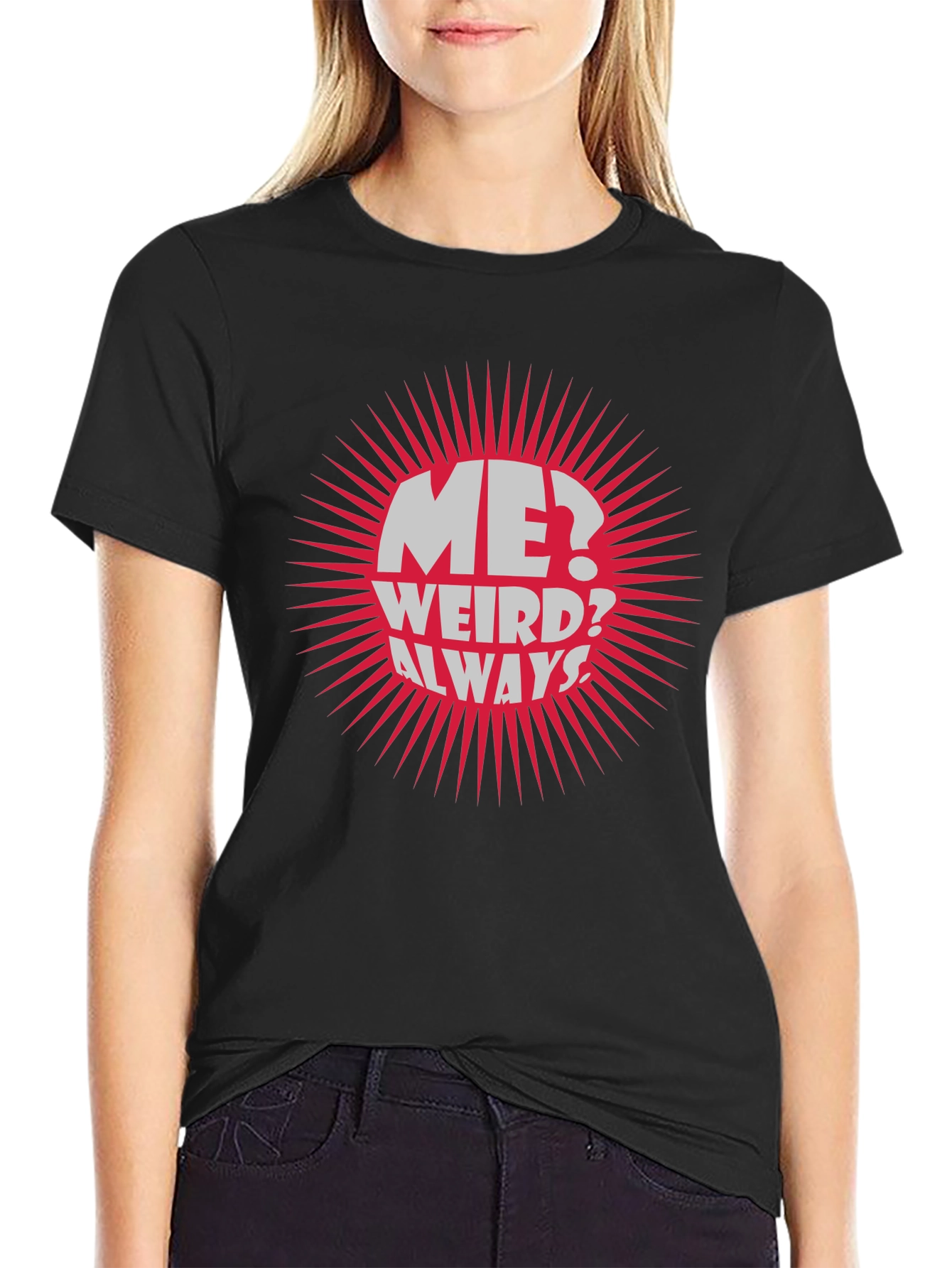 Black Me? Weird? Always! Graphic Tee view 2