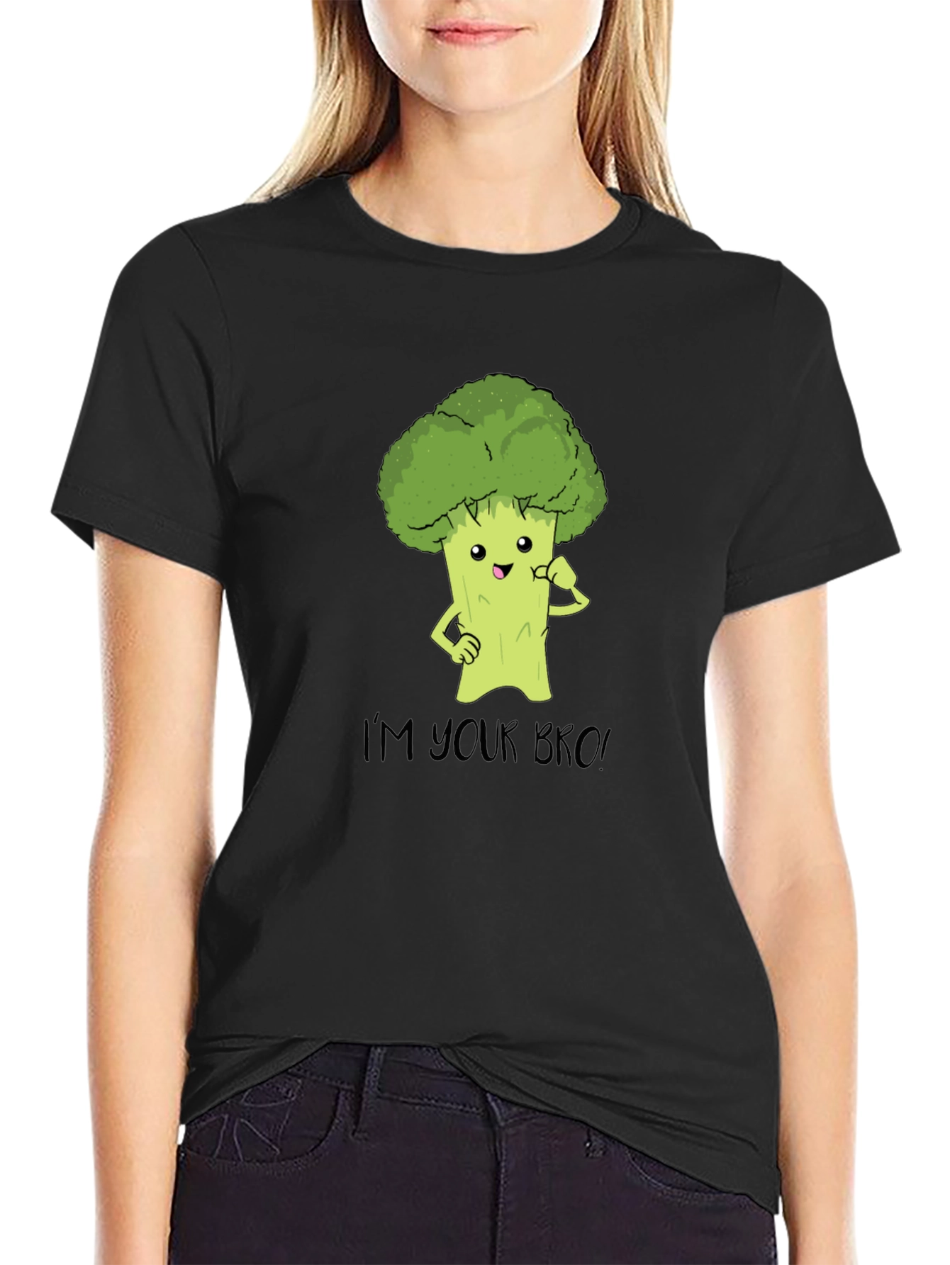 Black I'm Your Bro Broccoli Tee view 2
