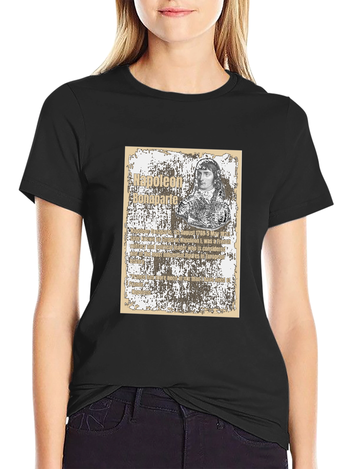 Black Napoleon Bonaparte Graphic T-Shirt  view 2